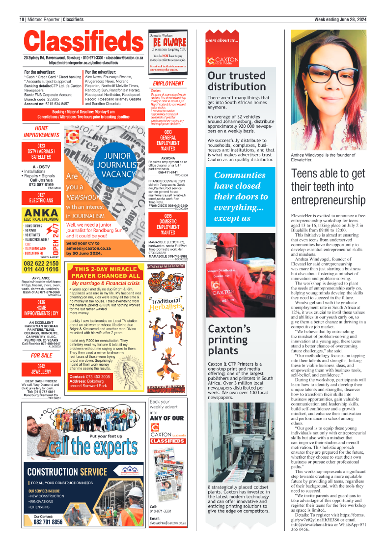 Midrand Reporter 28 June 2024 page 10