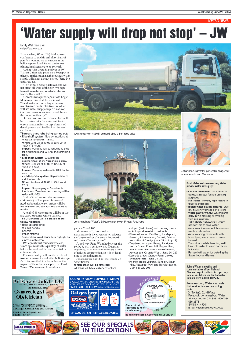 Midrand Reporter 28 June 2024 page 2