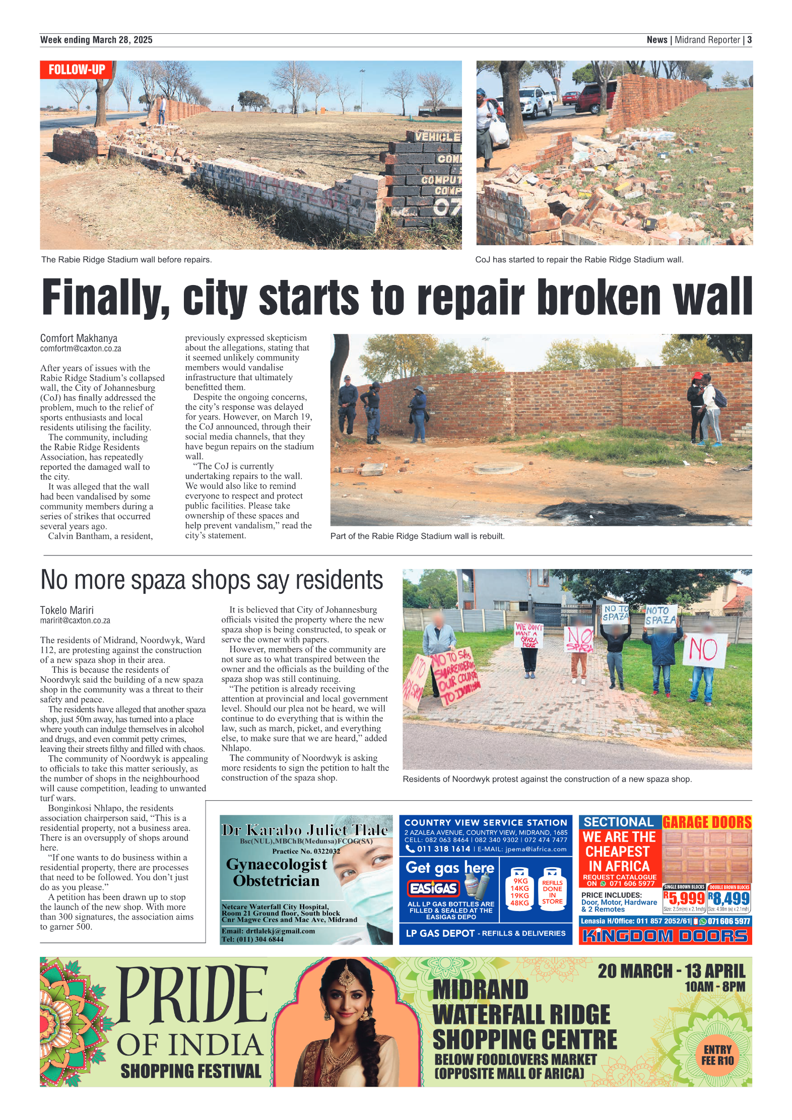 Midrand Reporter 28 March 2025 page 3