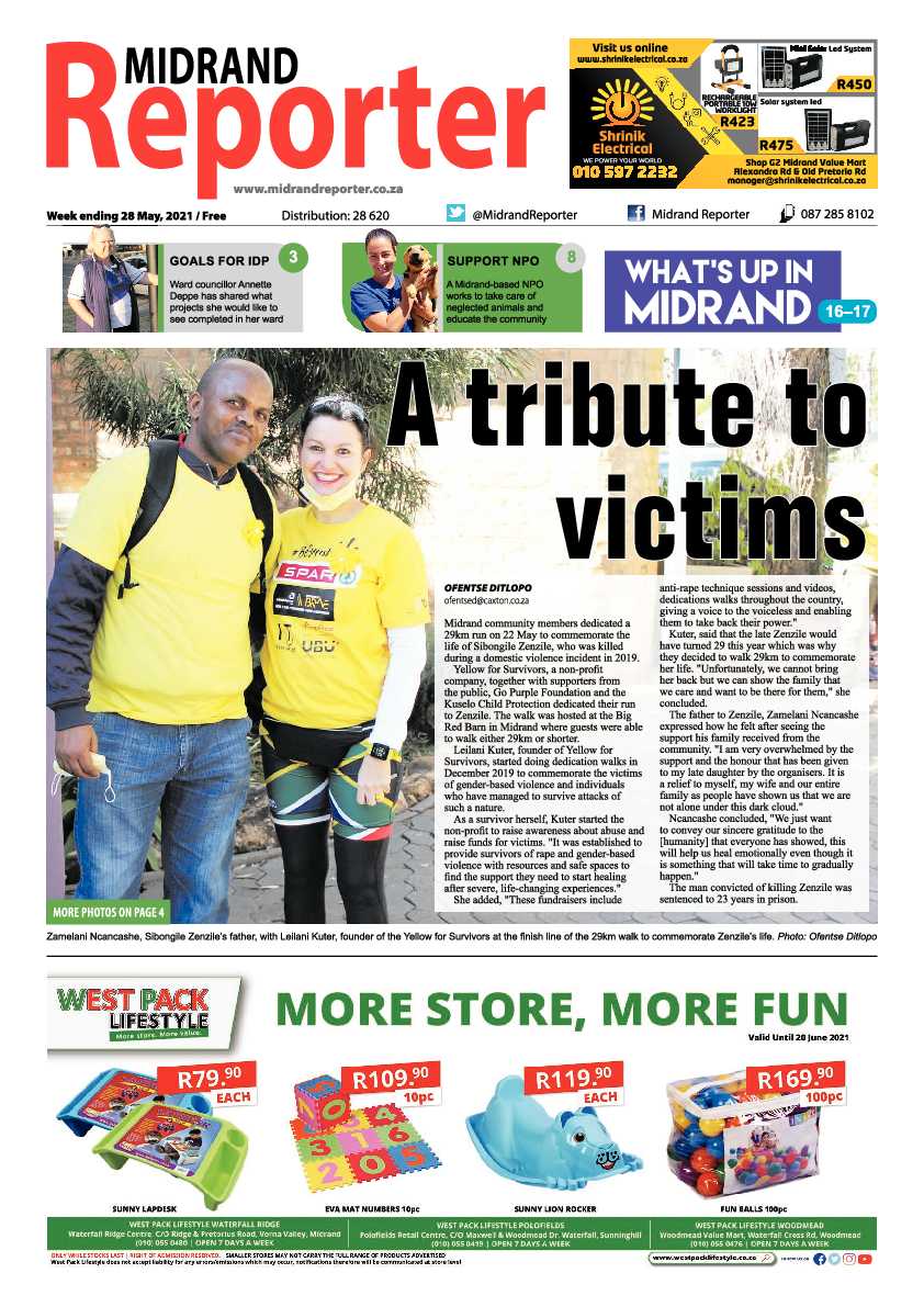 Midrand Reporter 28 May 2021 page 1