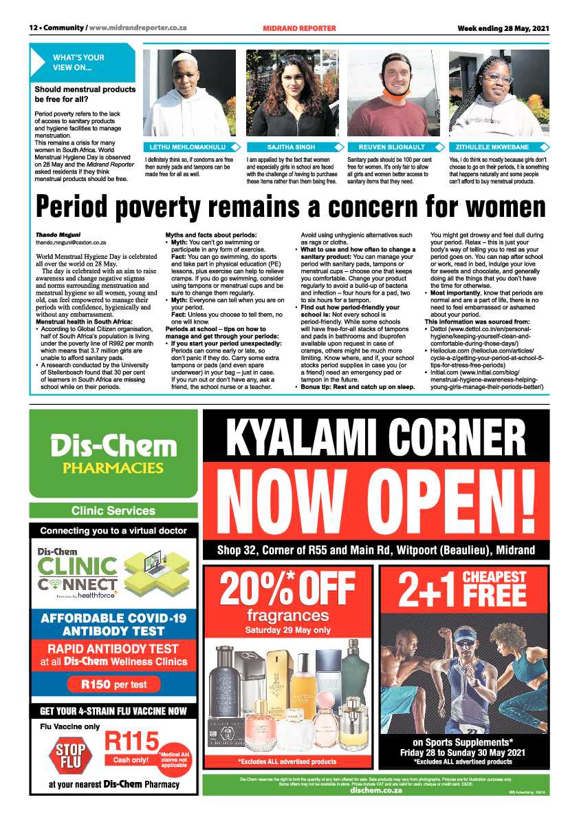 Midrand Reporter 28 May 2021 page 12