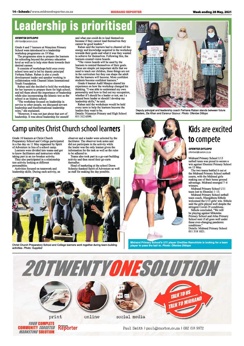 Midrand Reporter 28 May 2021 page 14