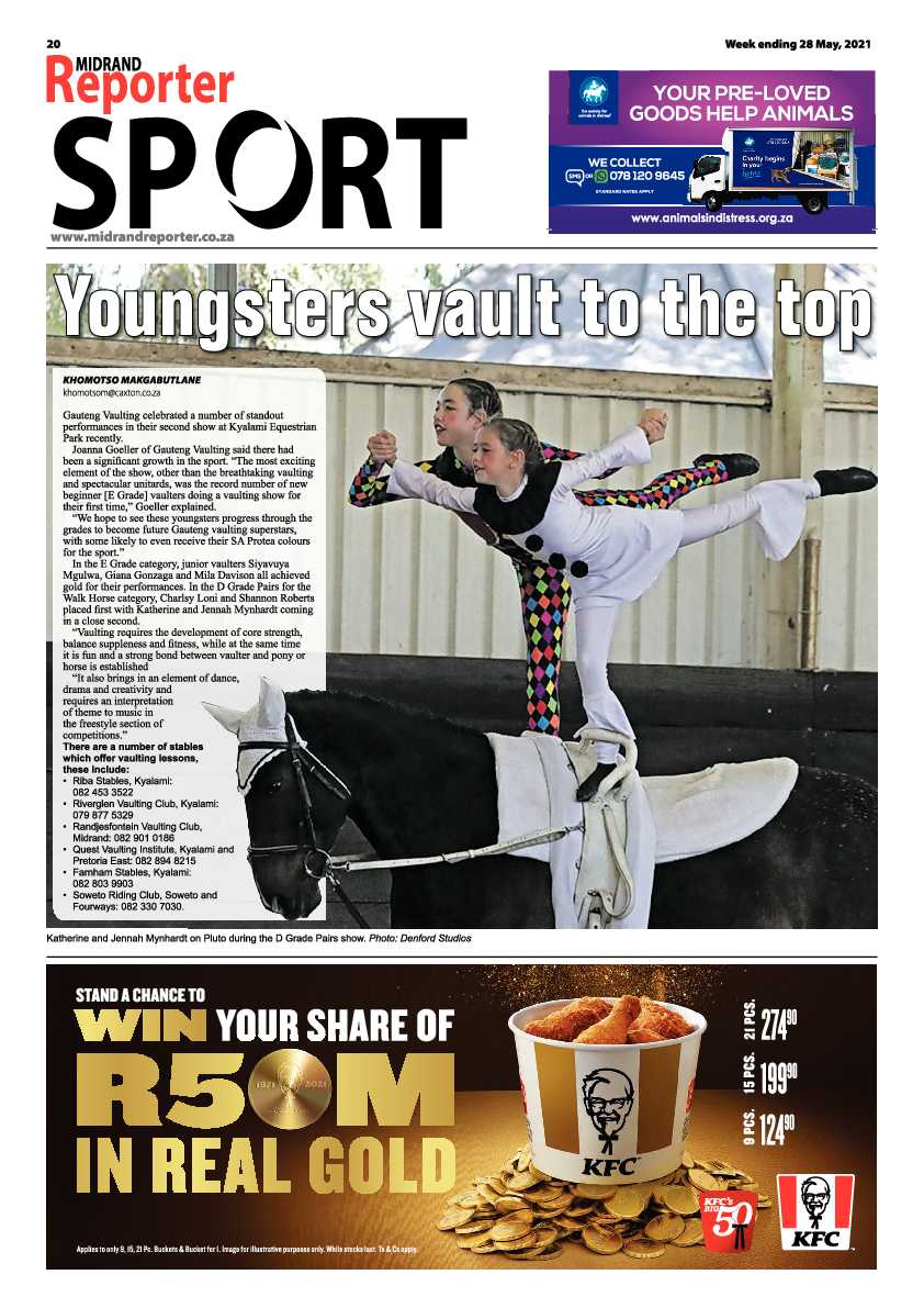 Midrand Reporter 28 May 2021 page 20