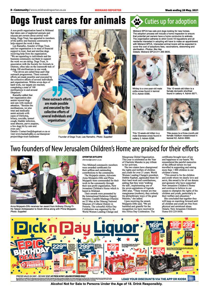 Midrand Reporter 28 May 2021 page 8