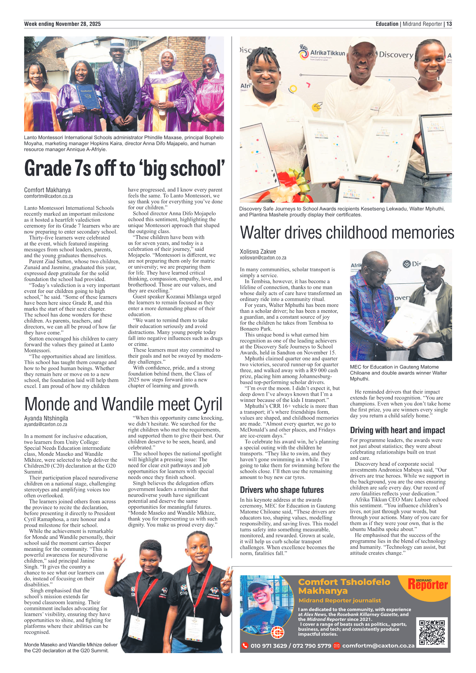Midrand Reporter 28 November 2025 page 15