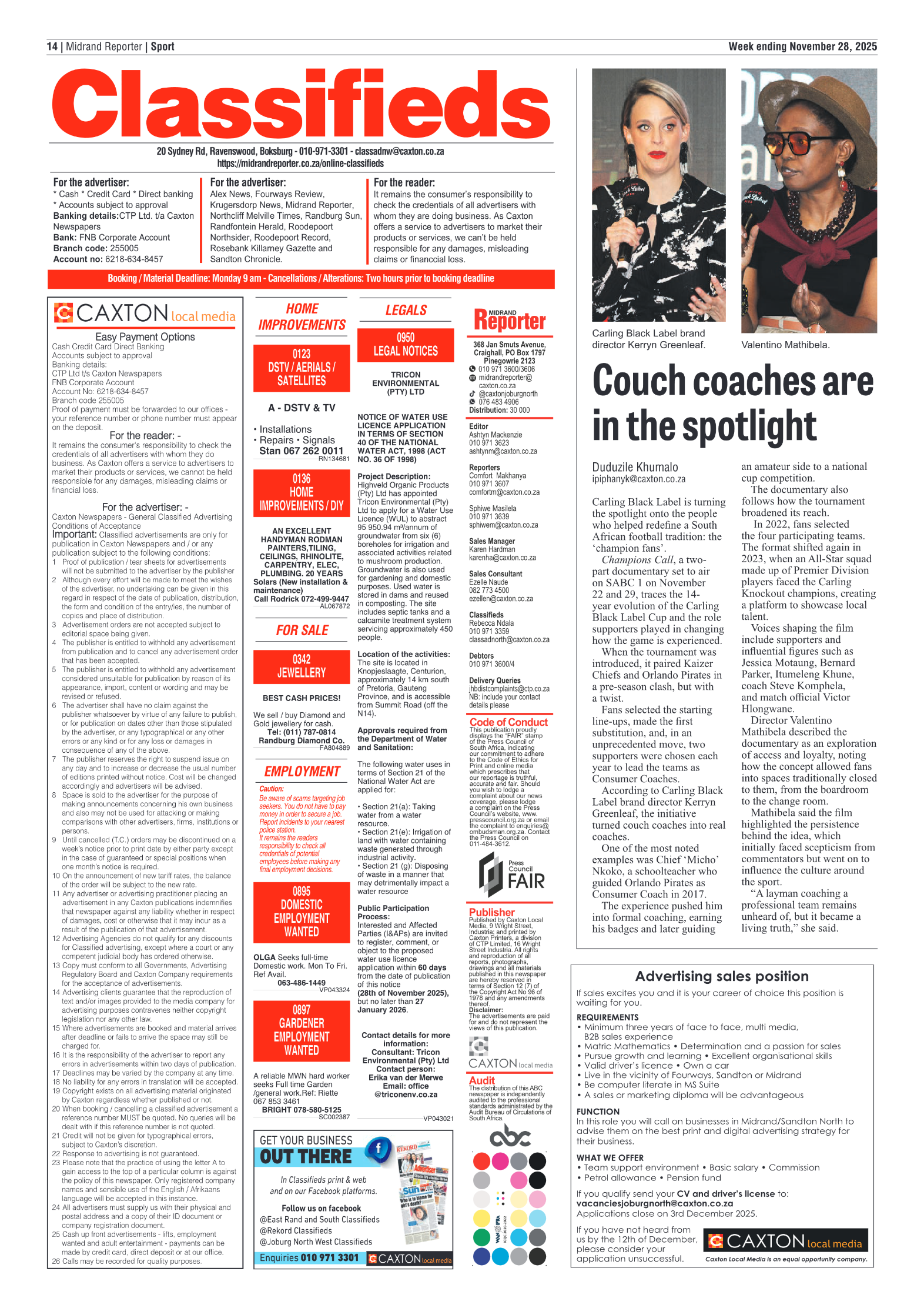 Midrand Reporter 28 November 2025 page 16