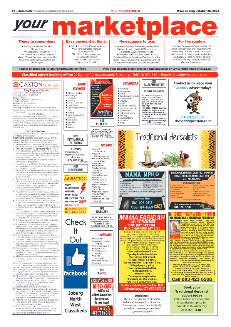 Midrand Reporter 28 October 2022 page 14