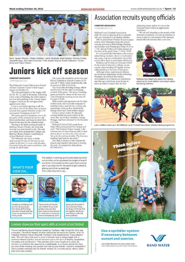 Midrand Reporter 28 October 2022 page 15