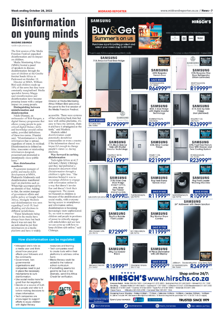 Midrand Reporter 28 October 2022 page 7