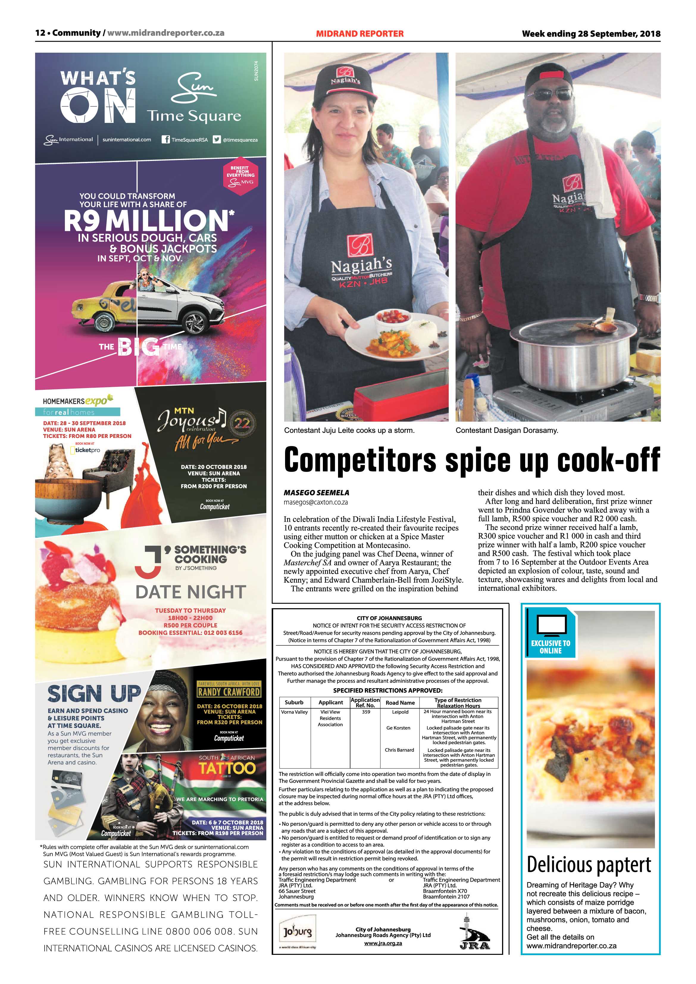 Midrand Reporter 28 September, 2018 page 12