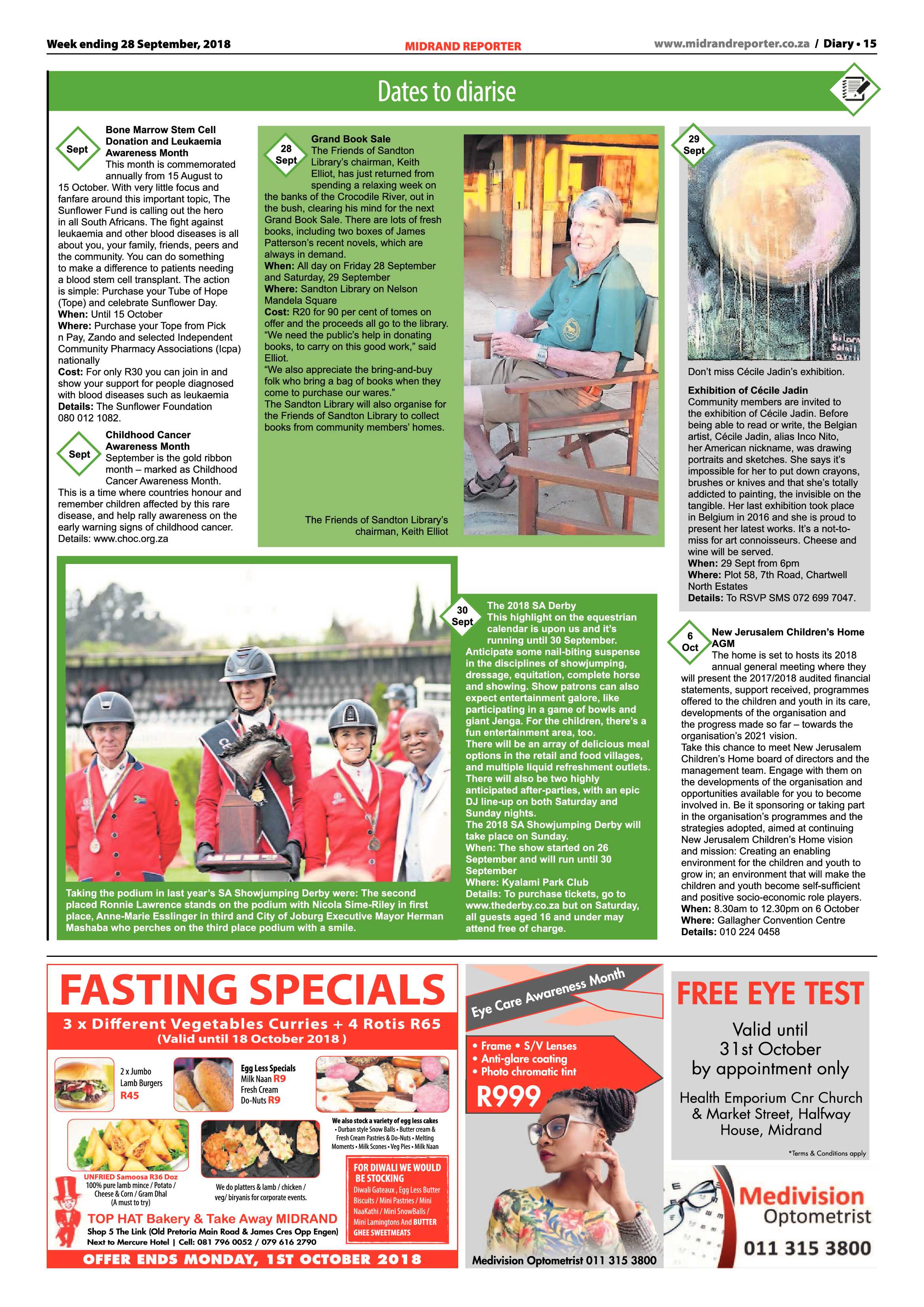 Midrand Reporter 28 September, 2018 page 15