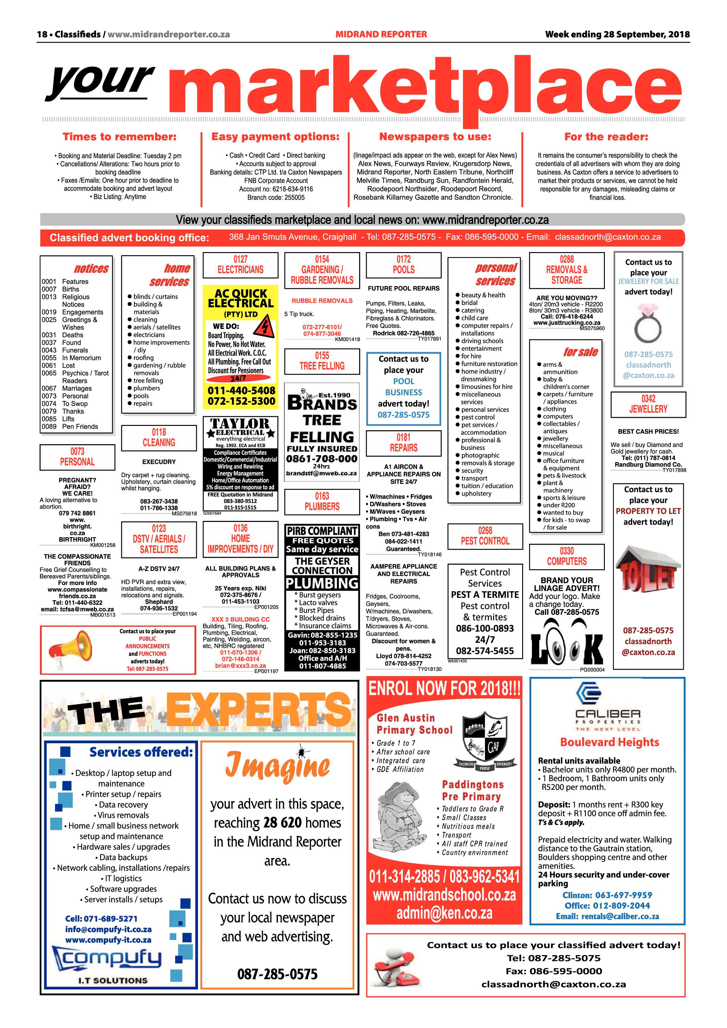 Midrand Reporter 28 September, 2018 page 18