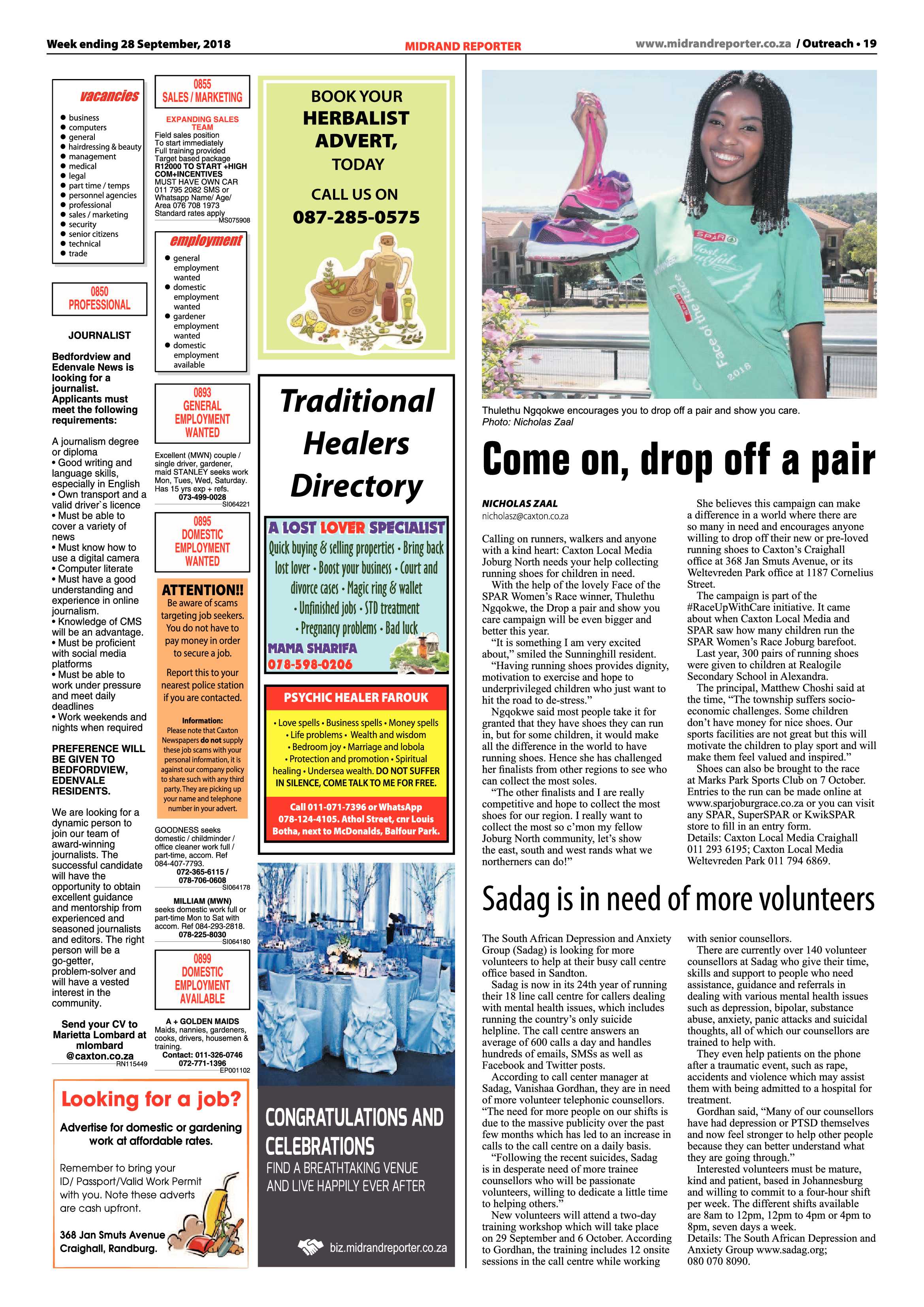 Midrand Reporter 28 September, 2018 page 19