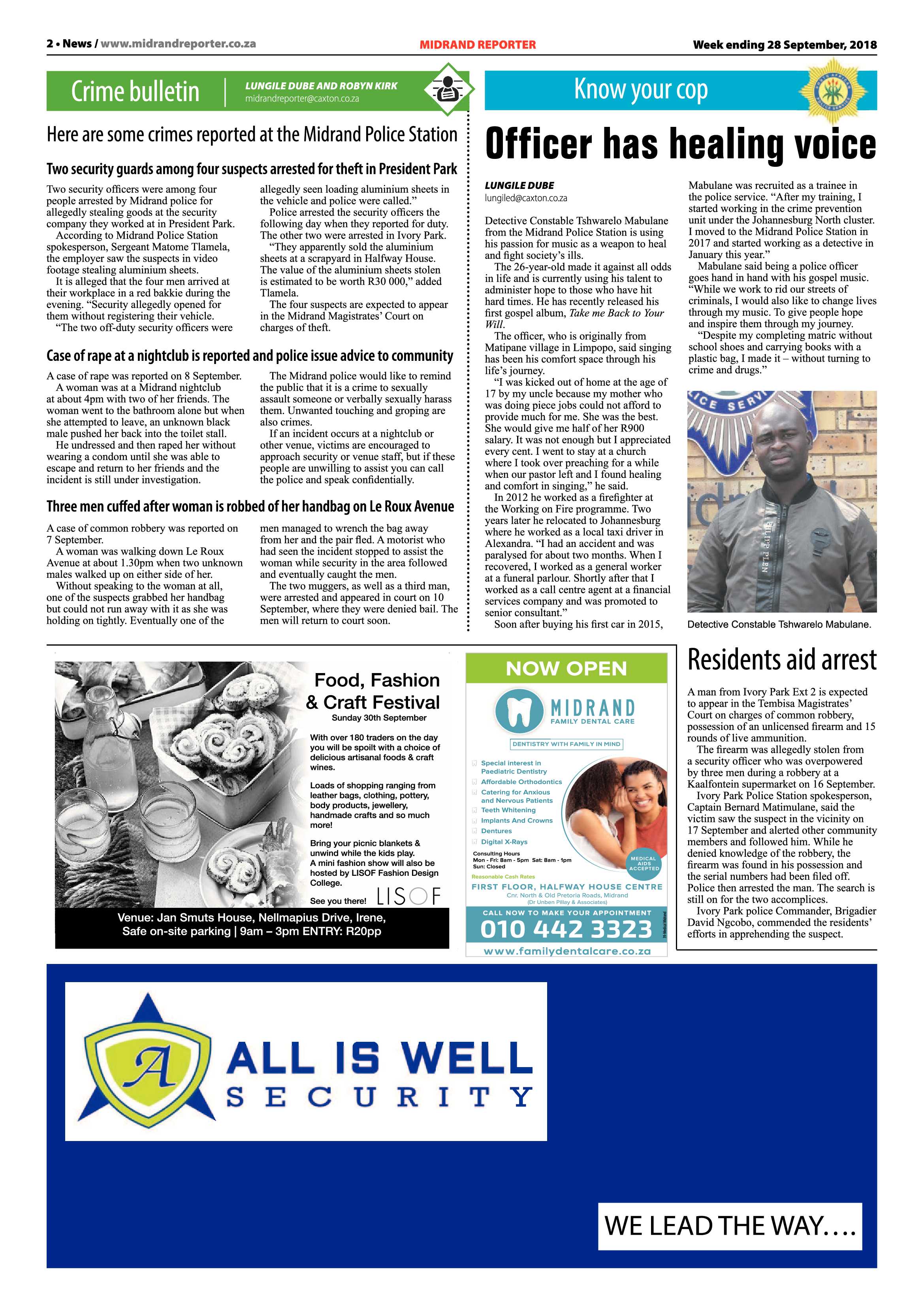 Midrand Reporter 28 September, 2018 page 2