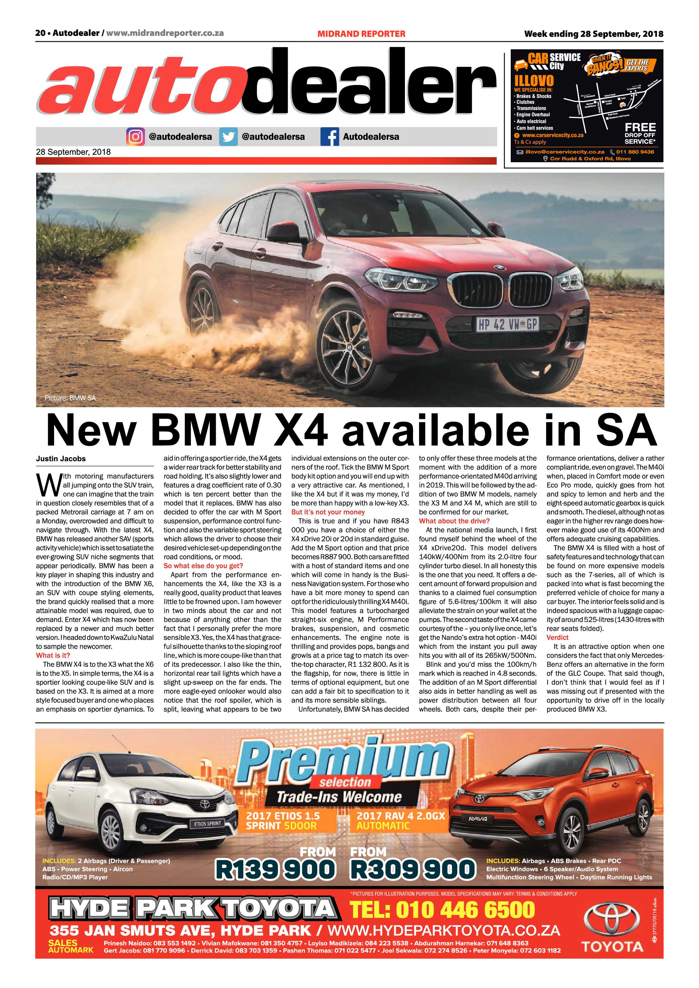 Midrand Reporter 28 September, 2018 page 20