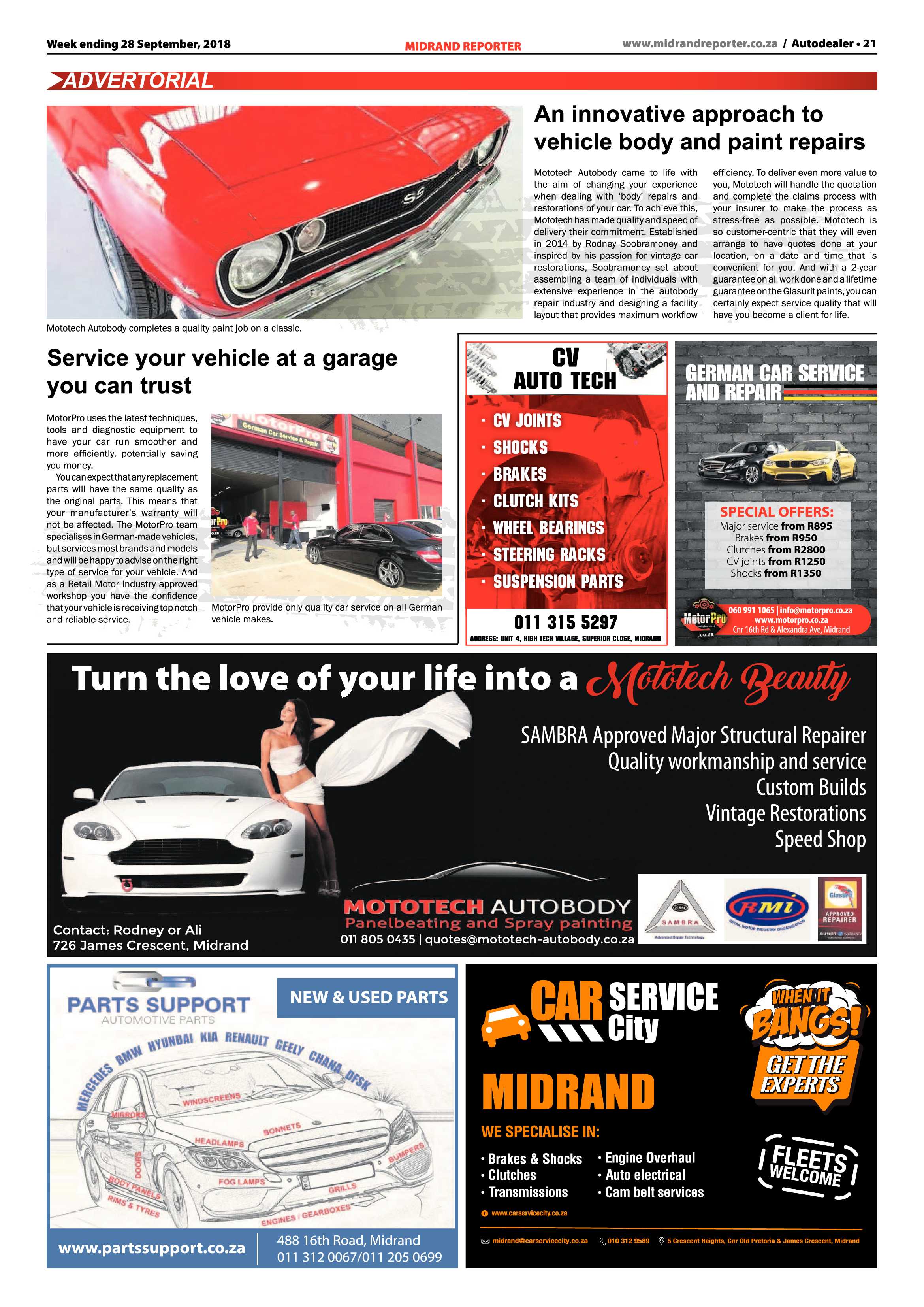 Midrand Reporter 28 September, 2018 page 21