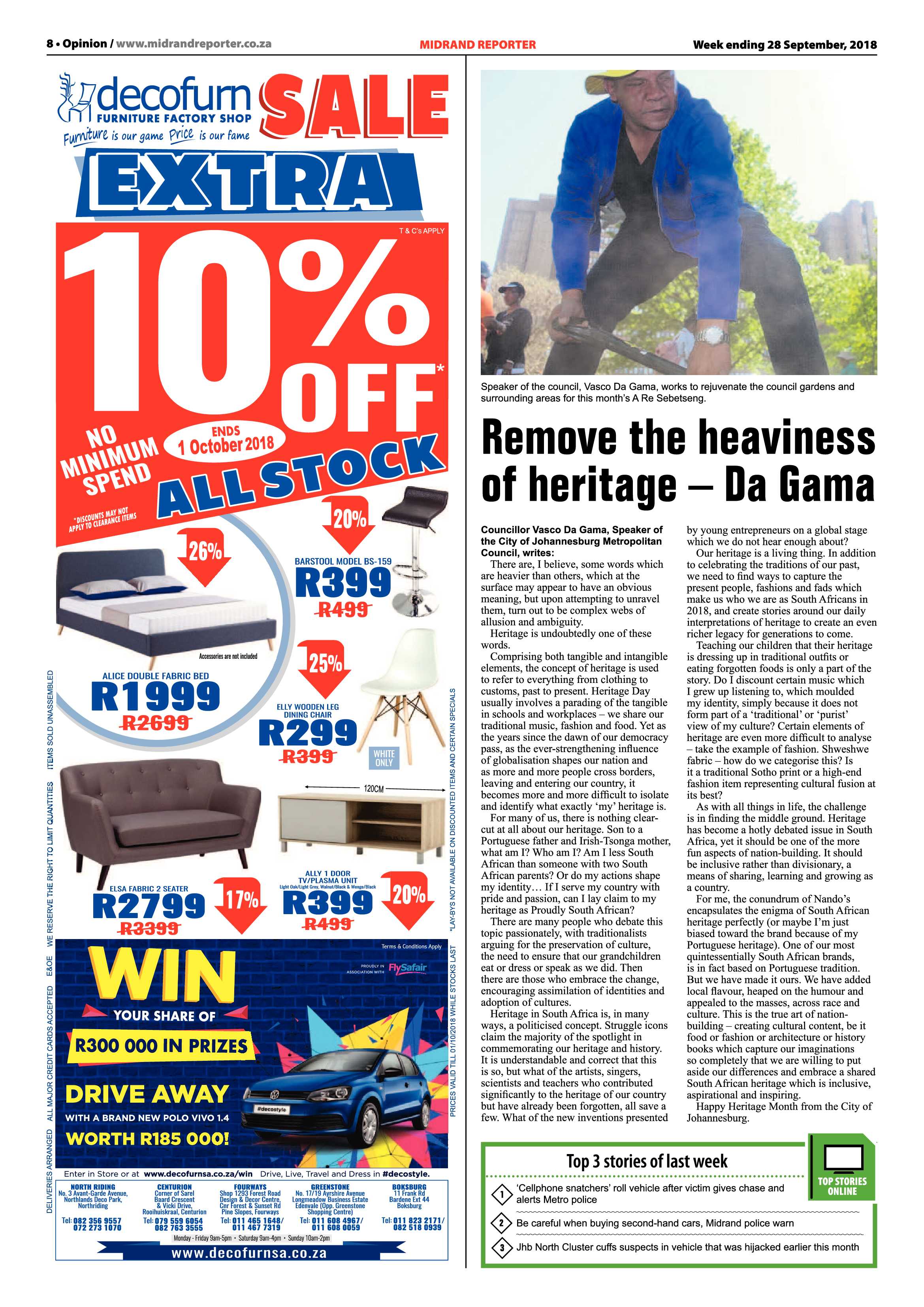 Midrand Reporter 28 September, 2018 page 8