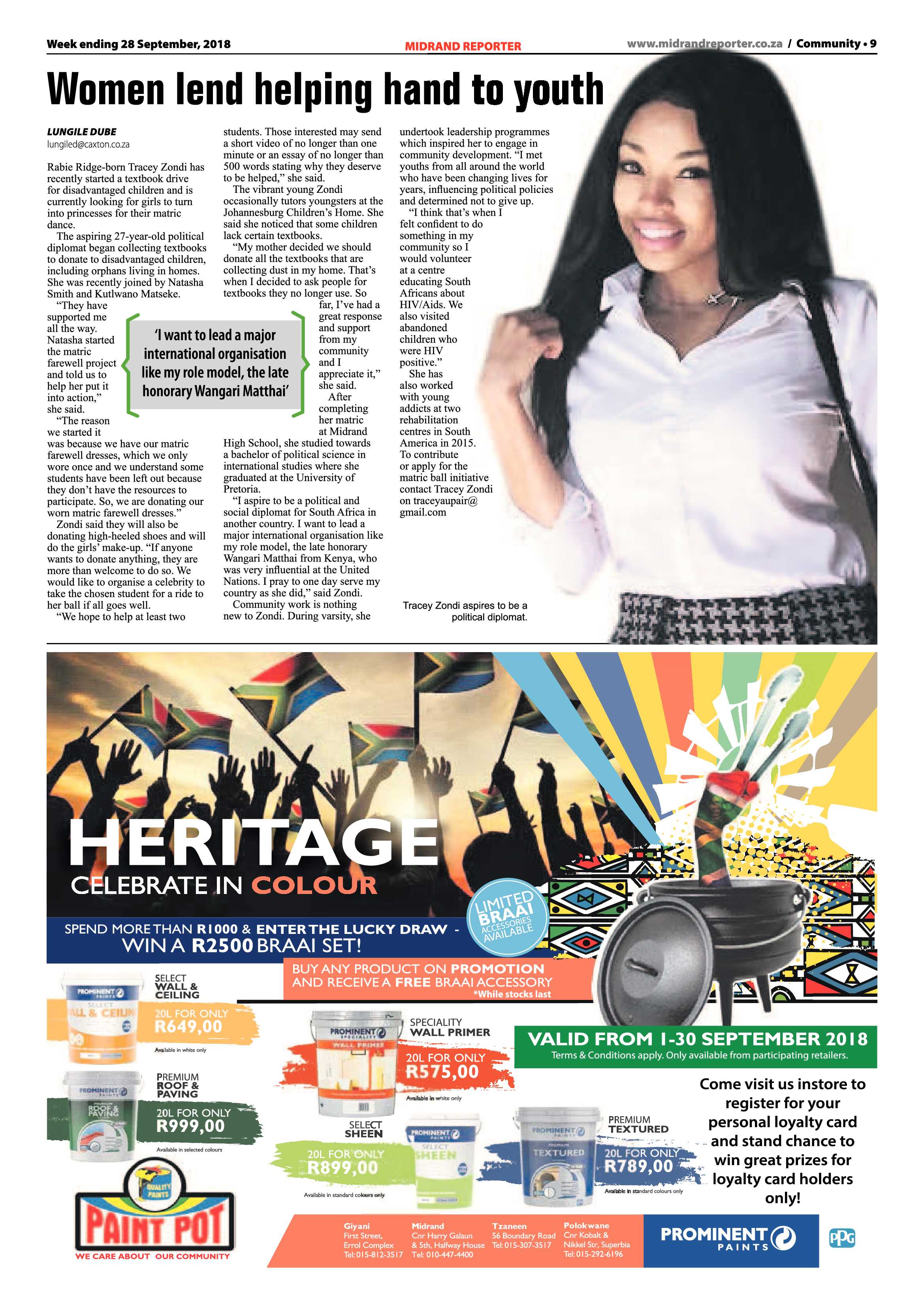 Midrand Reporter 28 September, 2018 page 9