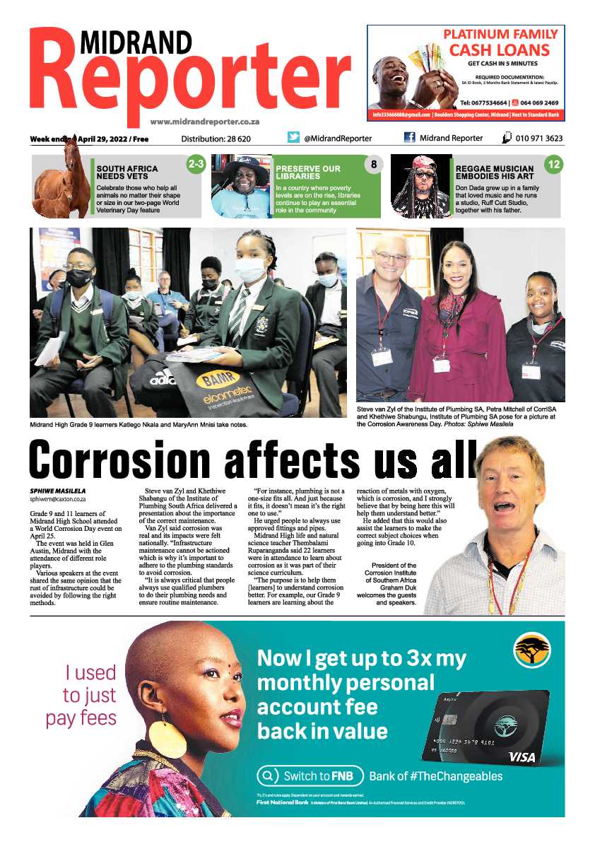 Midrand Reporter 29 April 2022 page 1