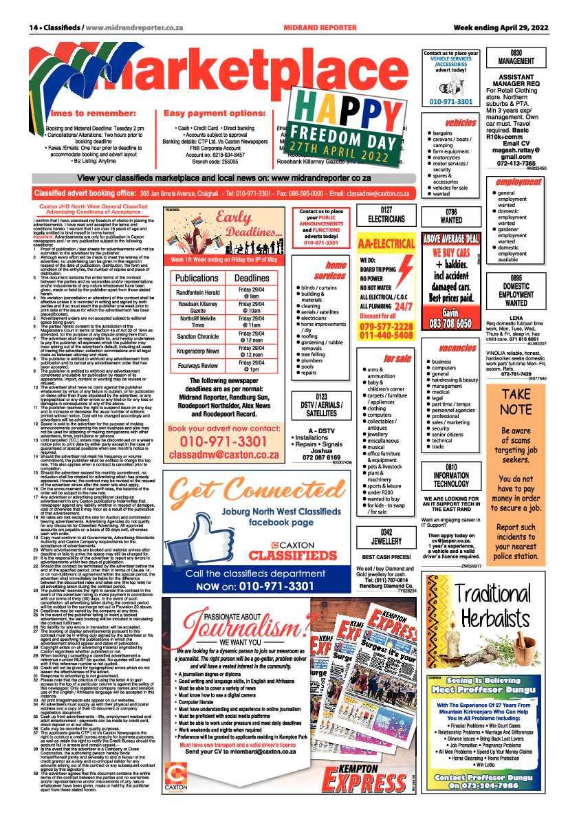 Midrand Reporter 29 April 2022 page 14