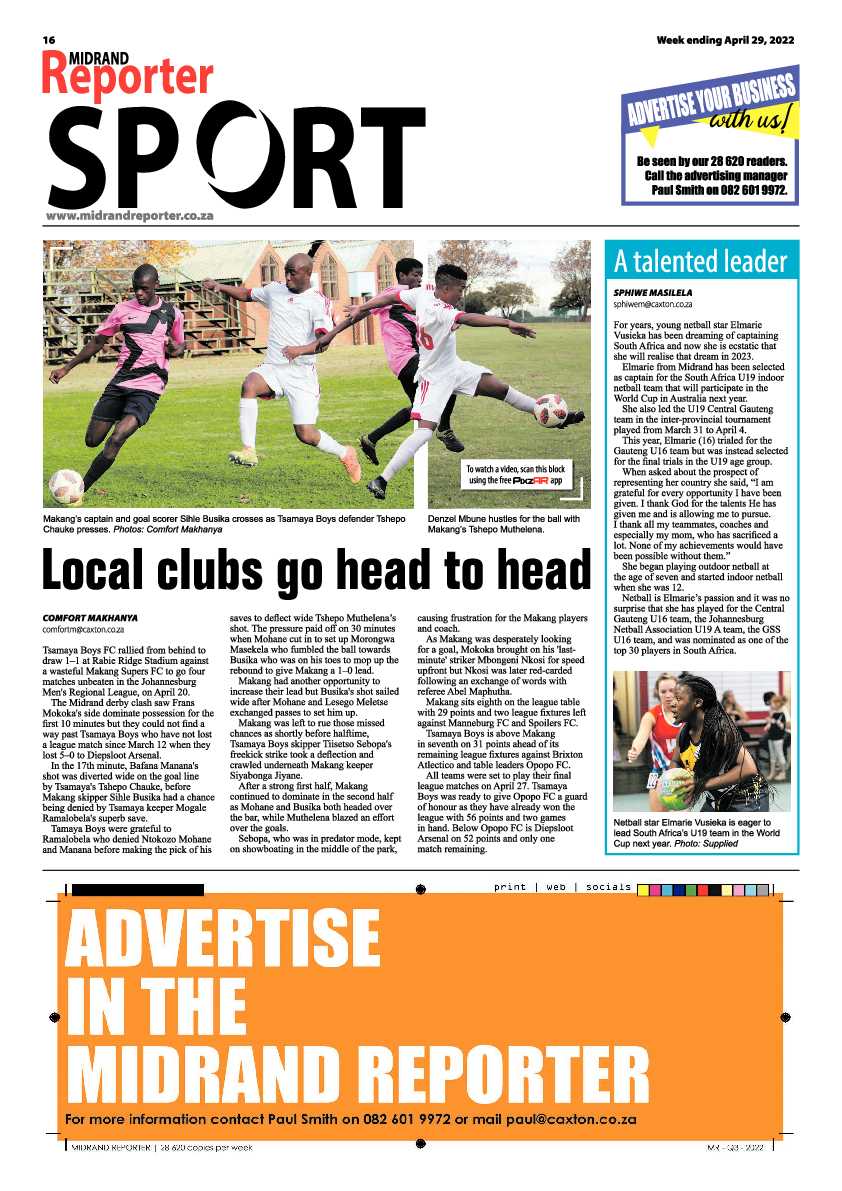 Midrand Reporter 29 April 2022 page 16