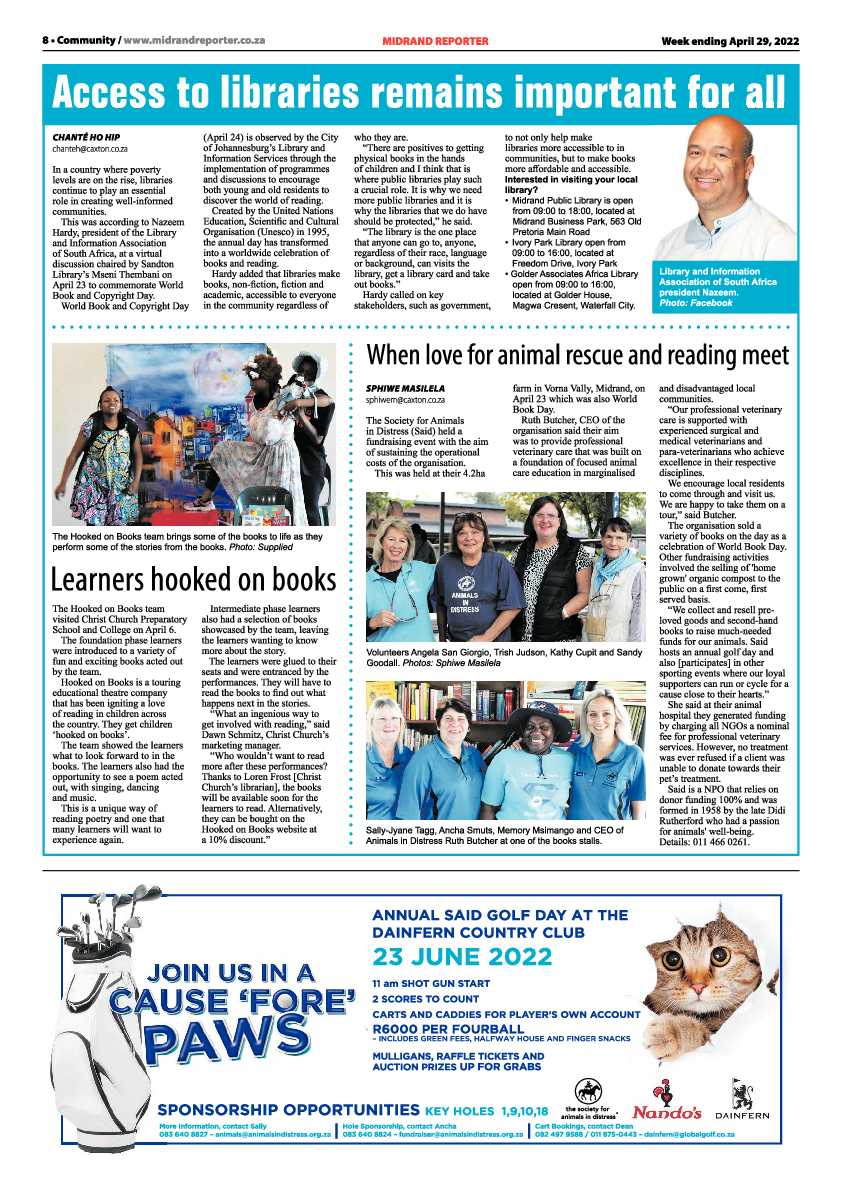 Midrand Reporter 29 April 2022 page 8