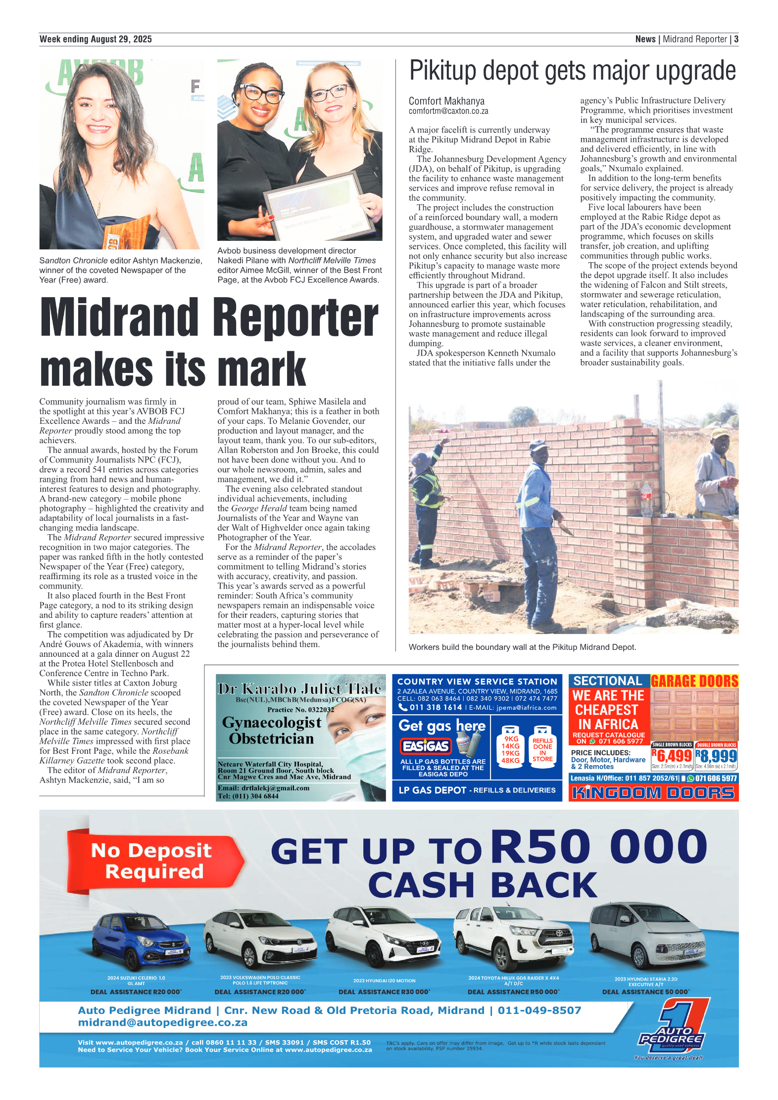 Midrand Reporter 29 August 2025 page 3
