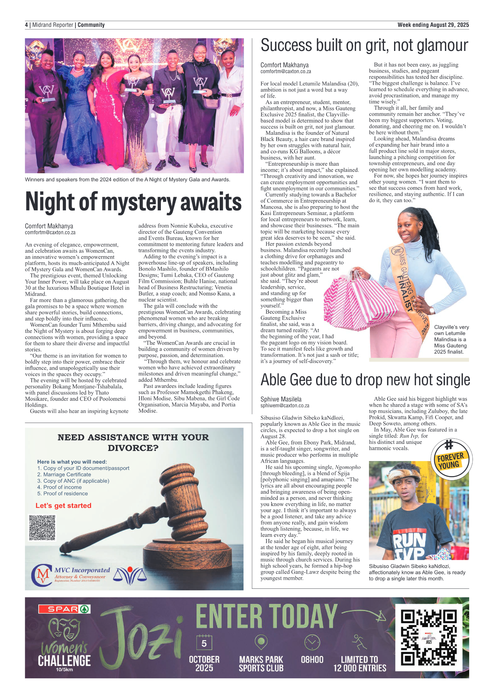 Midrand Reporter 29 August 2025 page 4