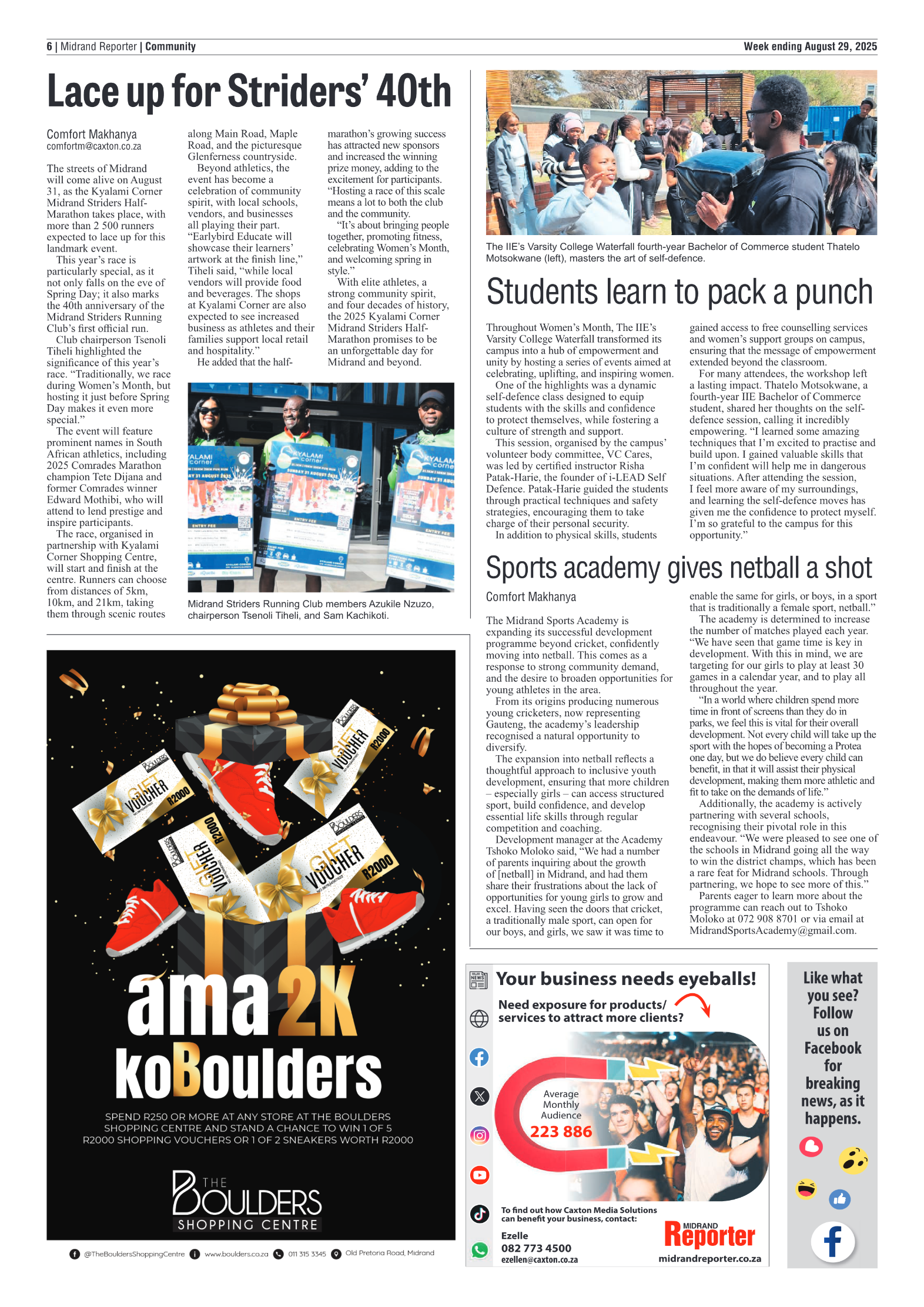 Midrand Reporter 29 August 2025 page 6