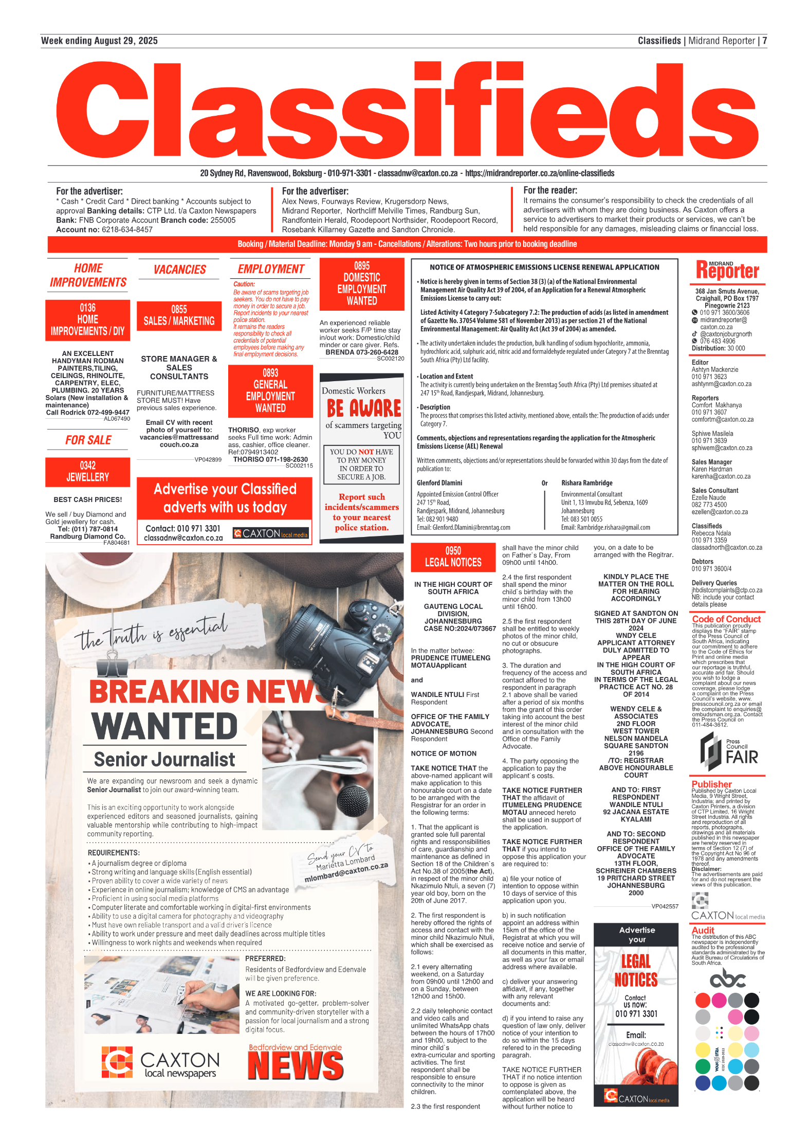 Midrand Reporter 29 August 2025 page 7