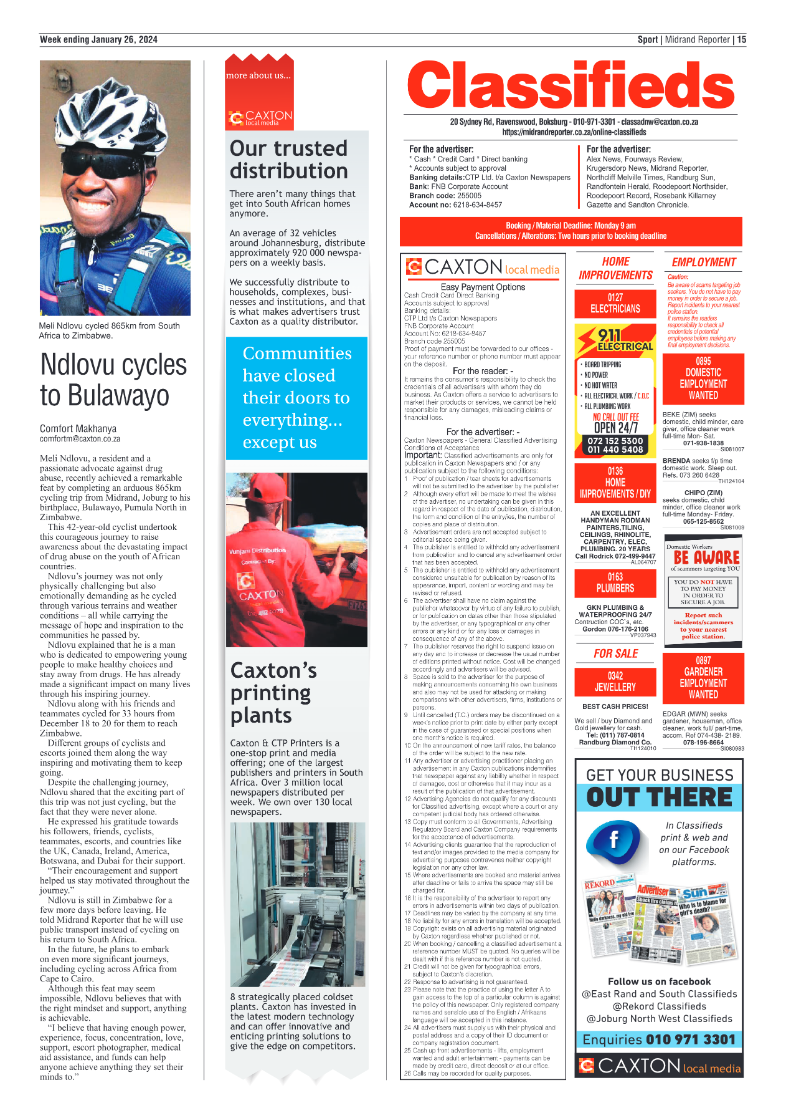 Midrand Reporter 29 January 2024 page 15