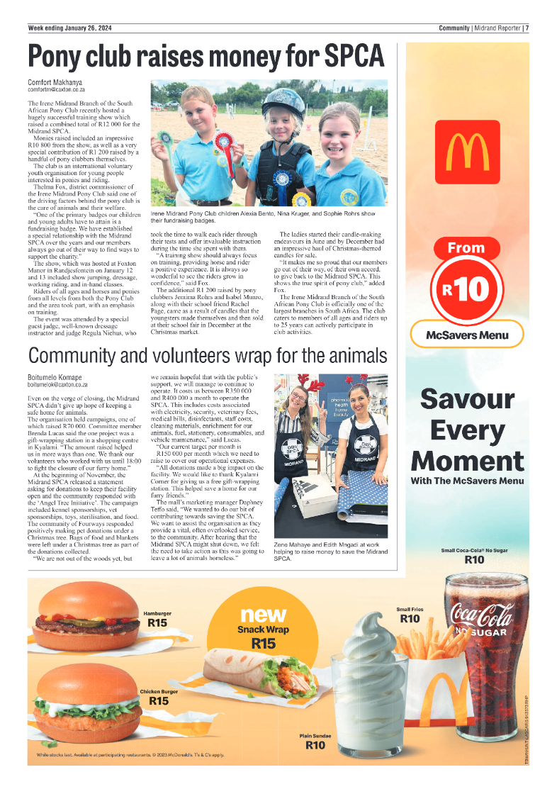 Midrand Reporter 29 January 2024 page 7