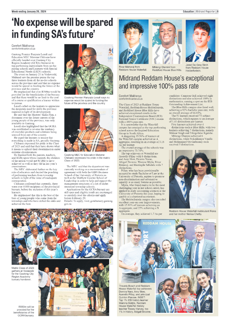 Midrand Reporter 29 January 2024 page 9