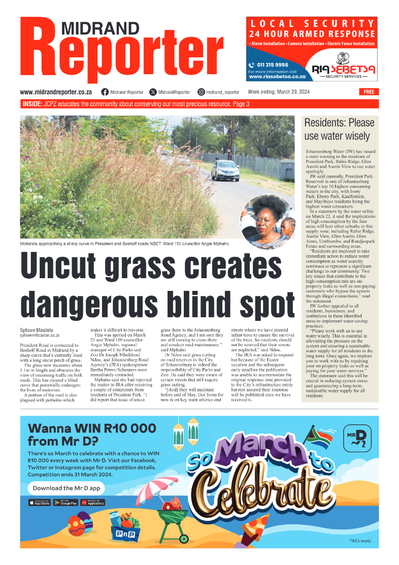 Midrand Reporter 29 March 2024 page 1