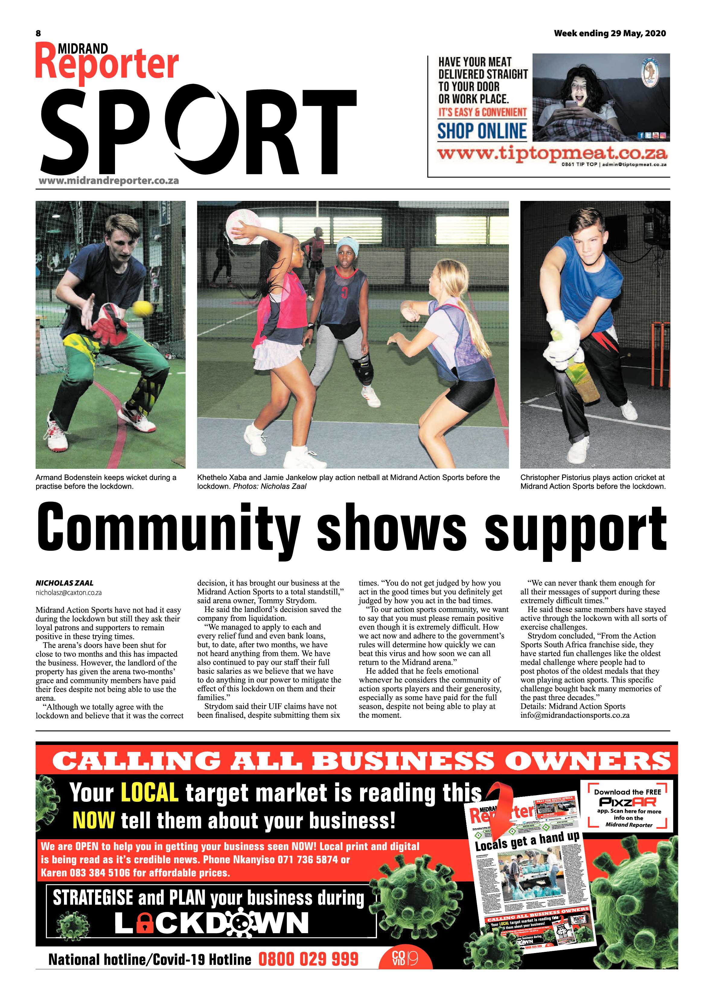 Midrand Reporter 29 May 2020 page 8
