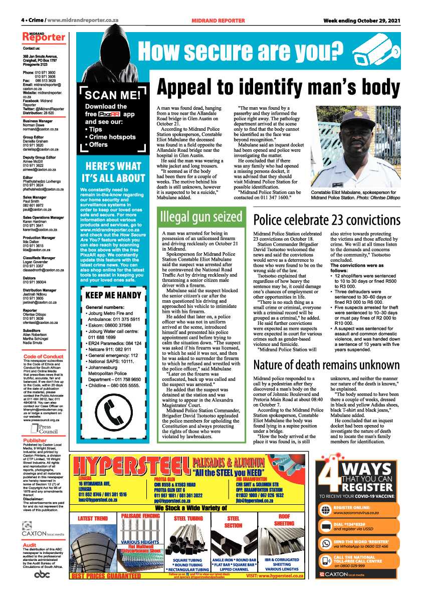 Midrand Reporter 29 October 2021 page 6