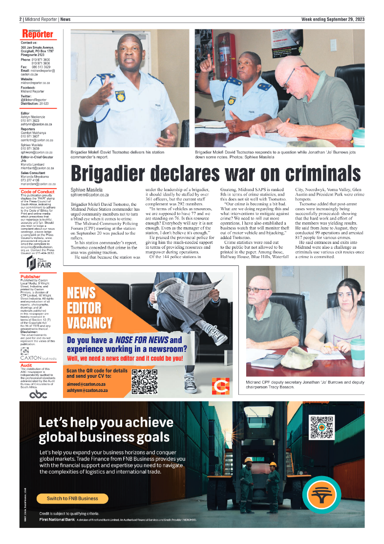 Midrand Reporter 29 September 2023 page 2