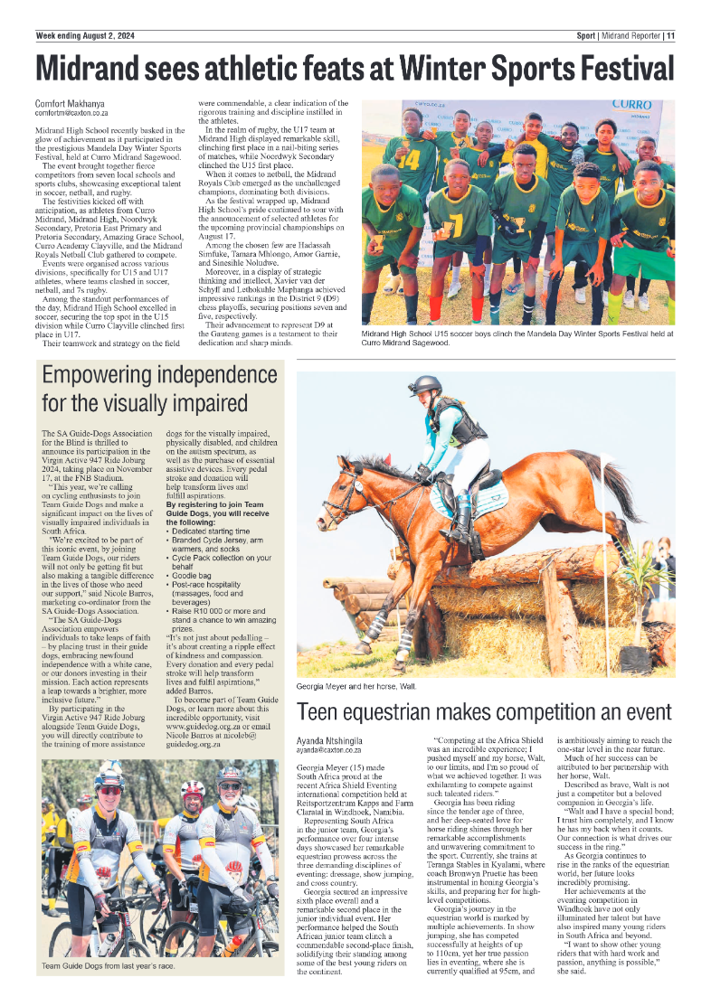 Midrand Reporter 2 August 2024 page 19