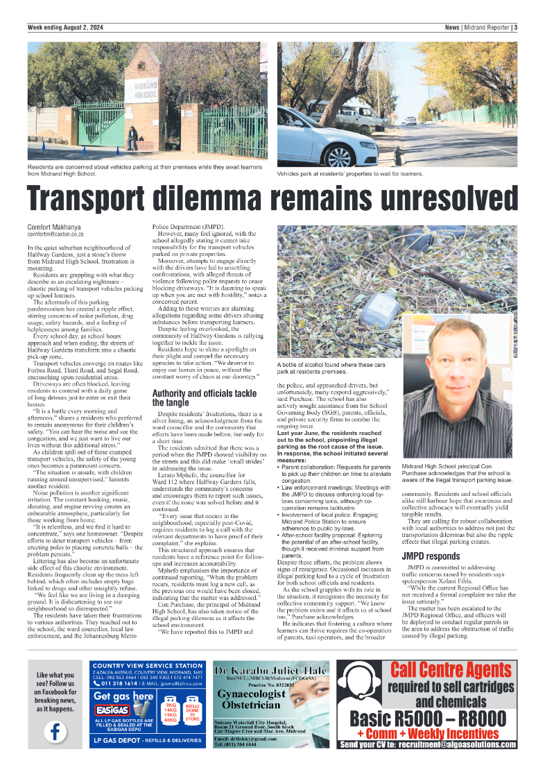 Midrand Reporter 2 August 2024 page 3