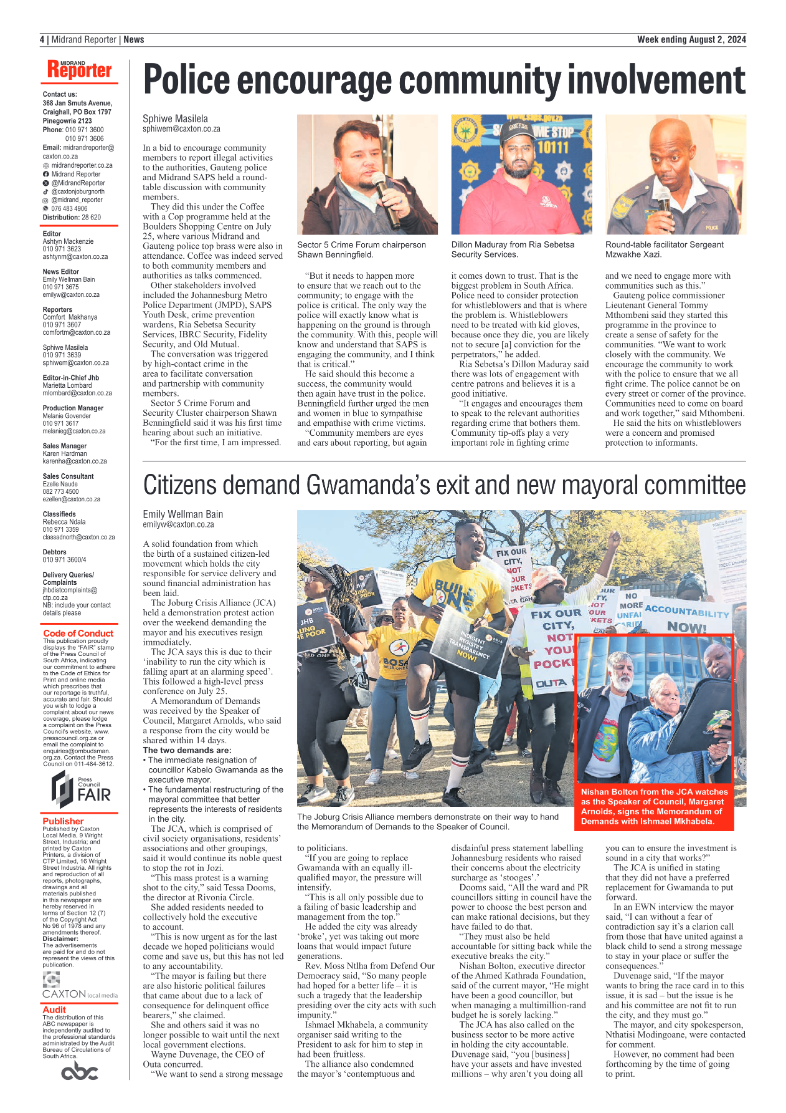 Midrand Reporter 2 August 2024 page 4
