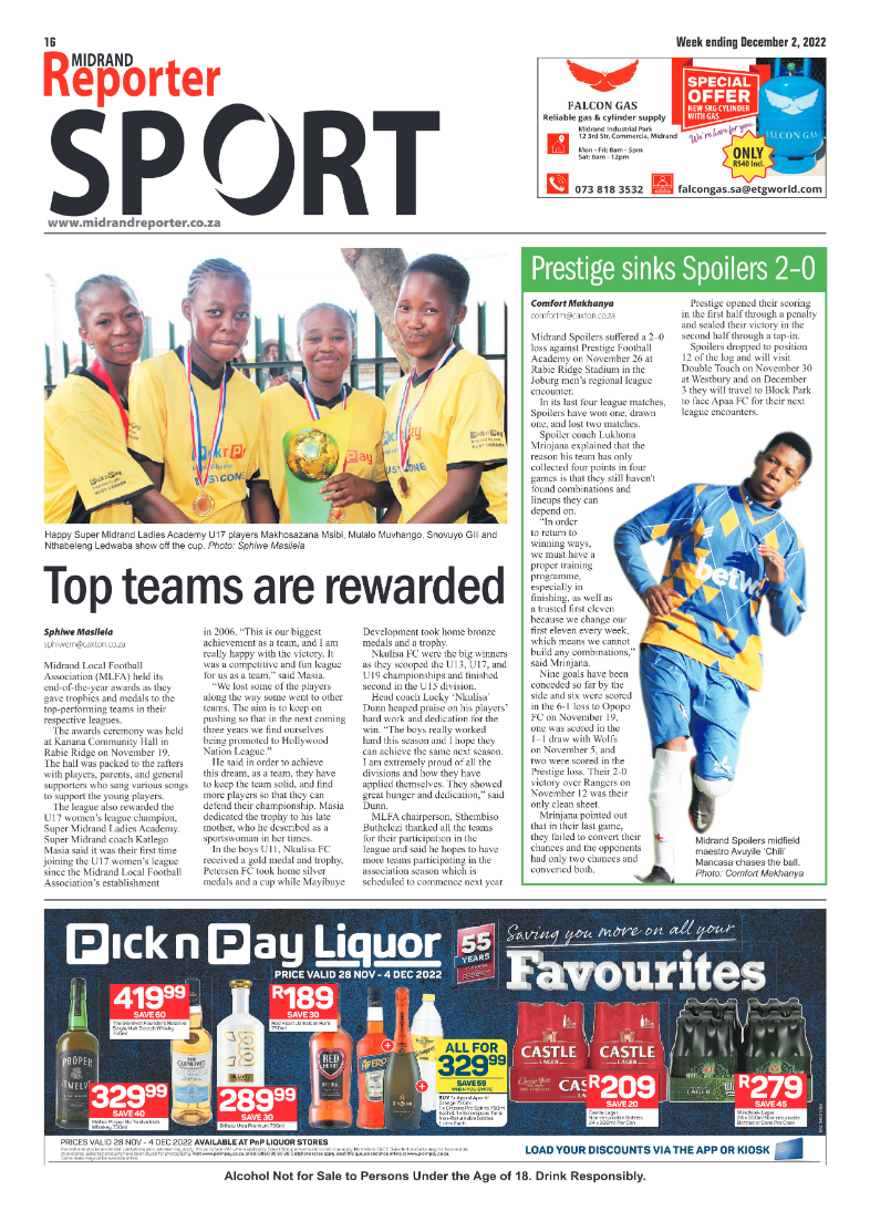 Midrand Reporter 2 December 2022 page 16