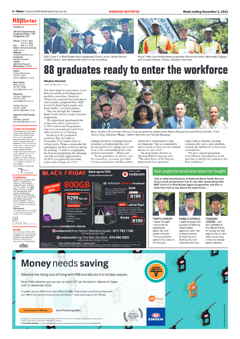 Midrand Reporter 2 December 2022 page 4