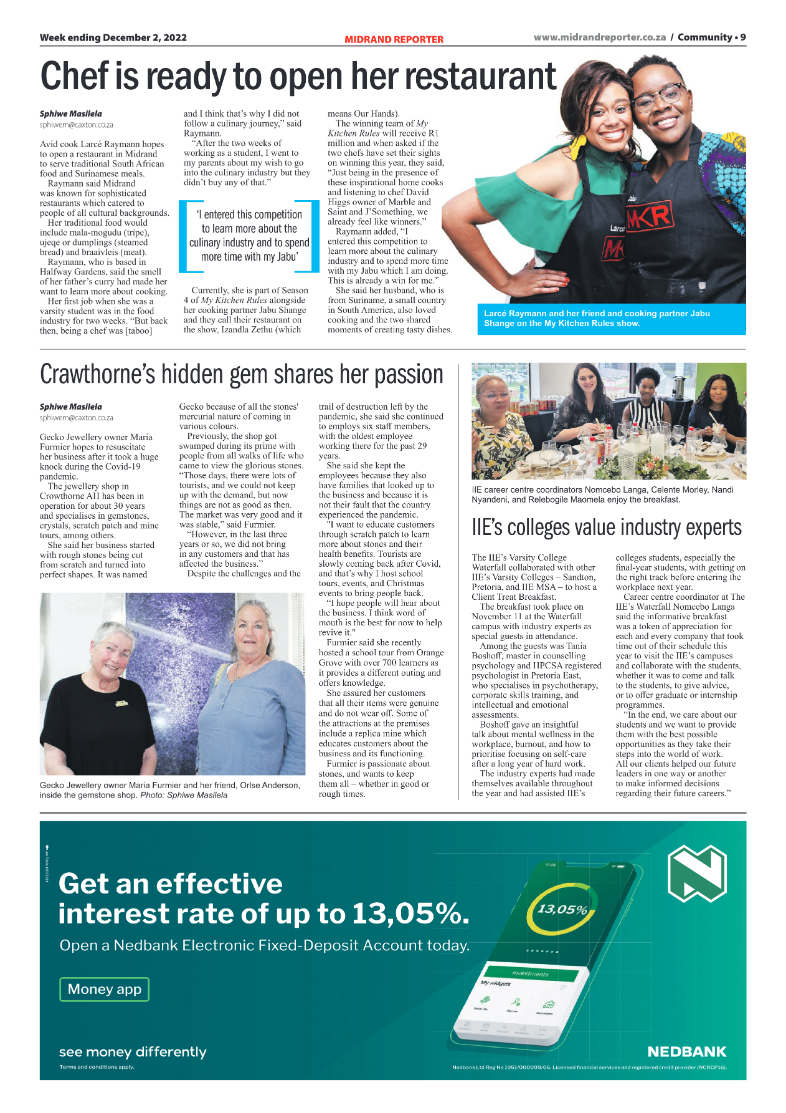 Midrand Reporter 2 December 2022 page 9