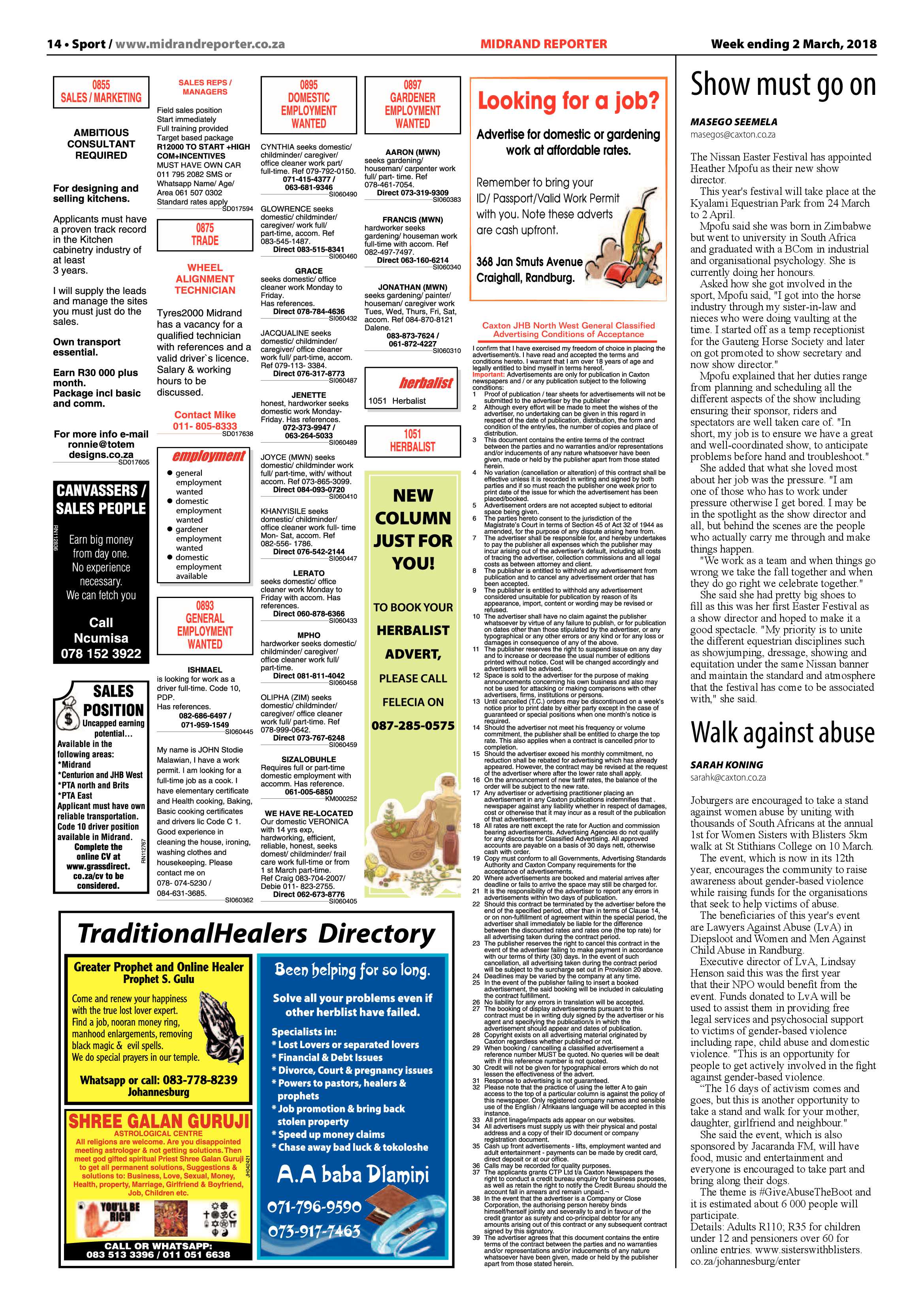 Midrand Reporter 2 March 2018 page 14