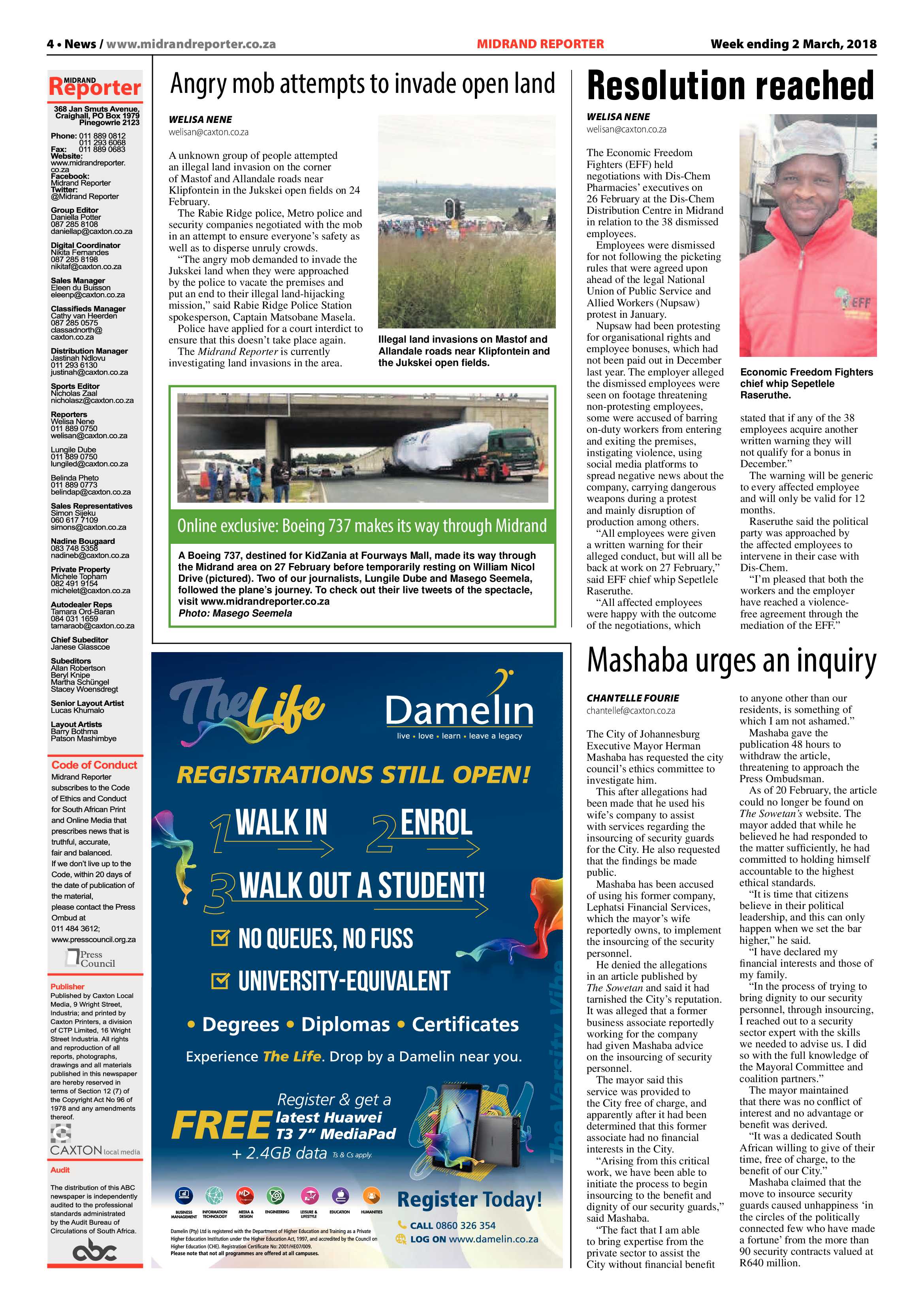 Midrand Reporter 2 March 2018 page 4