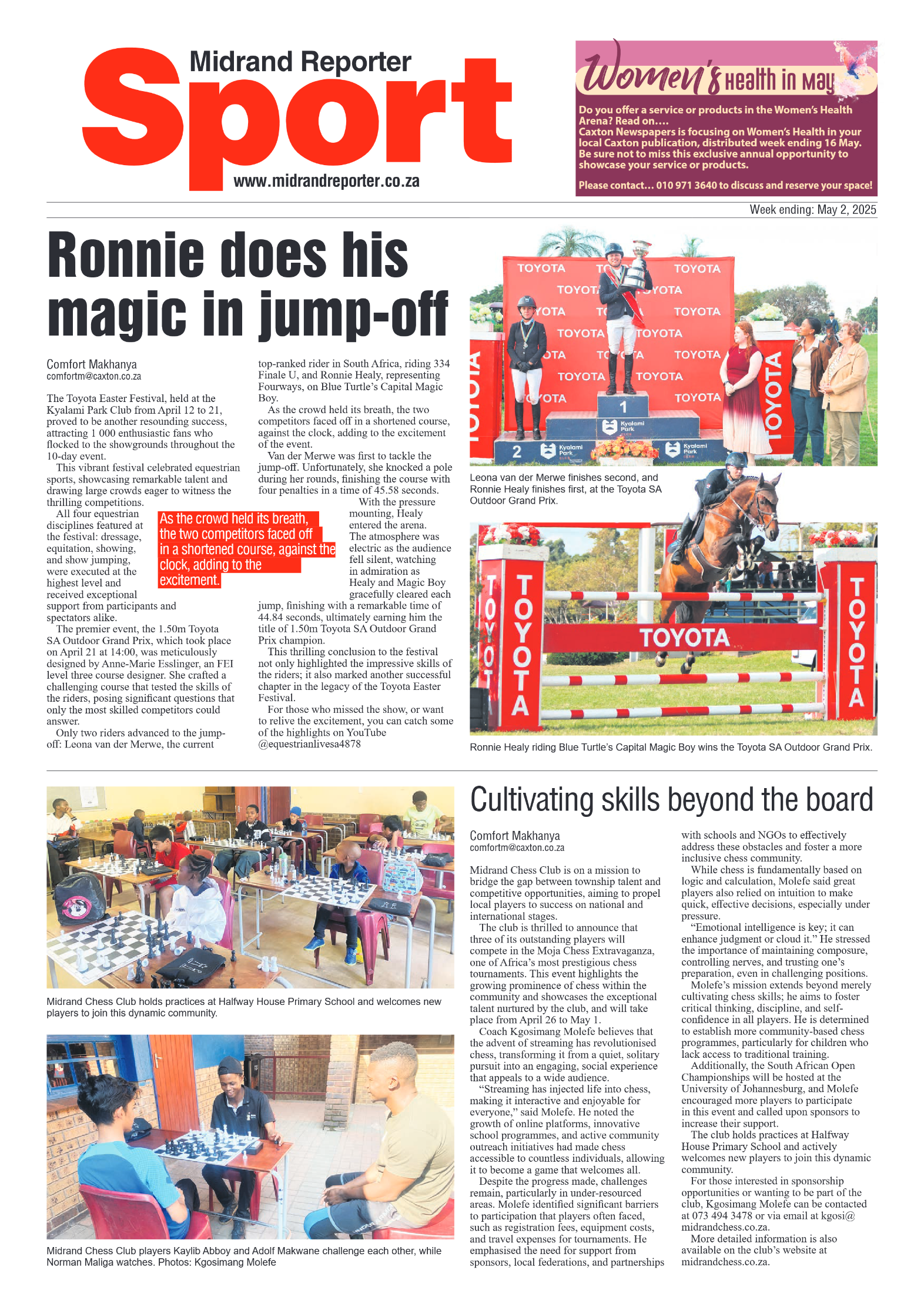 Midrand Reporter 2 May 2025 page 8