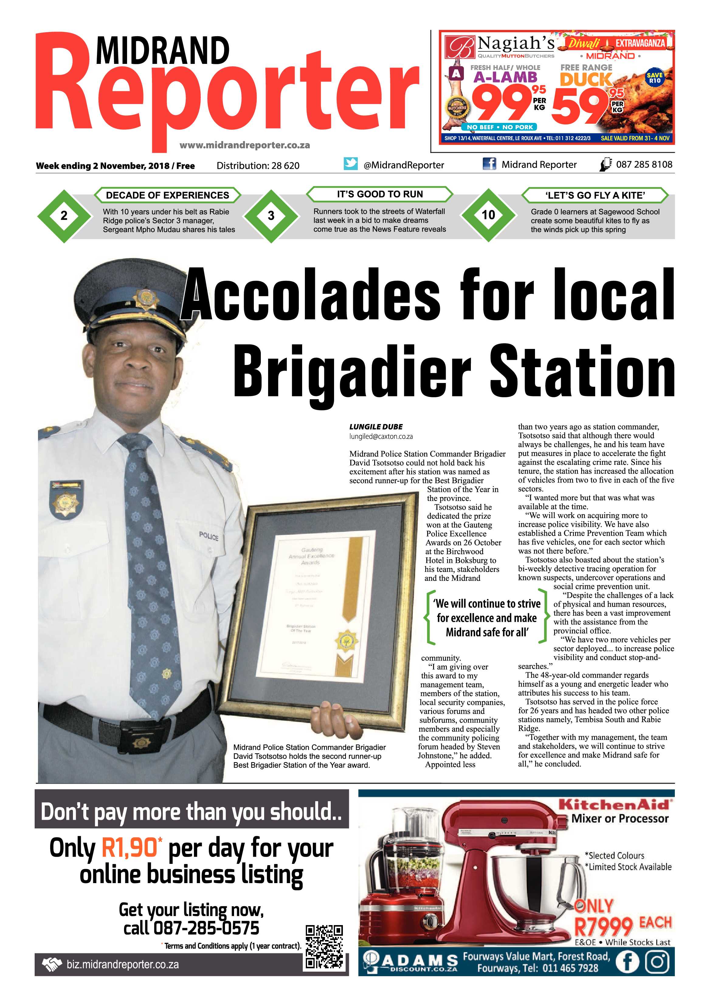 Midrand Reporter 2 November, 2018 page 1