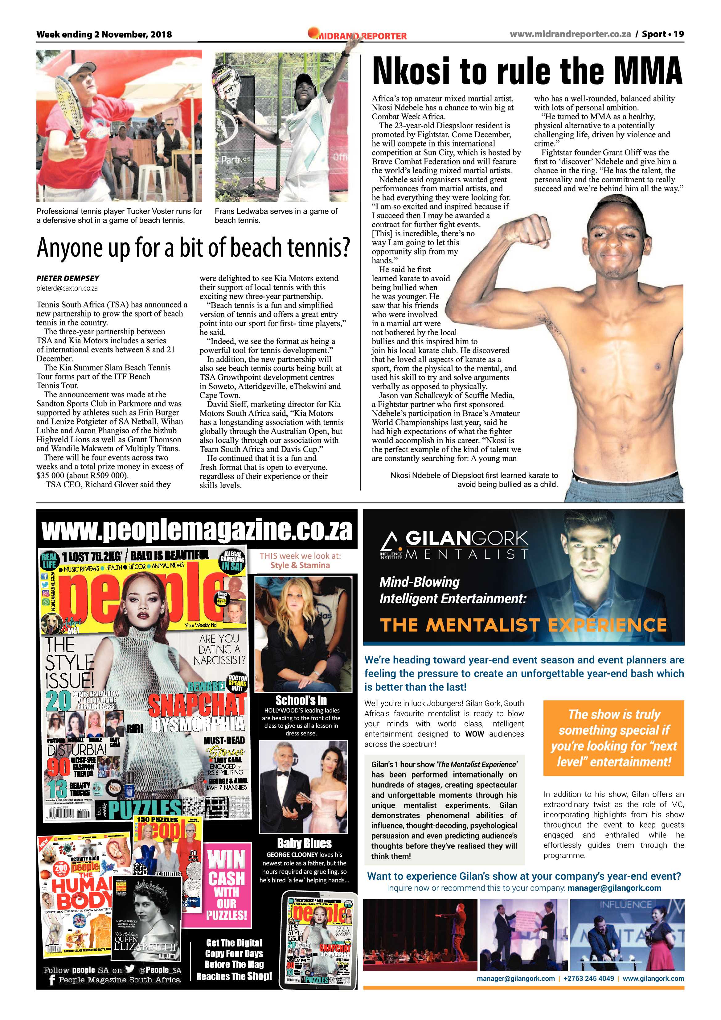 Midrand Reporter 2 November, 2018 page 19