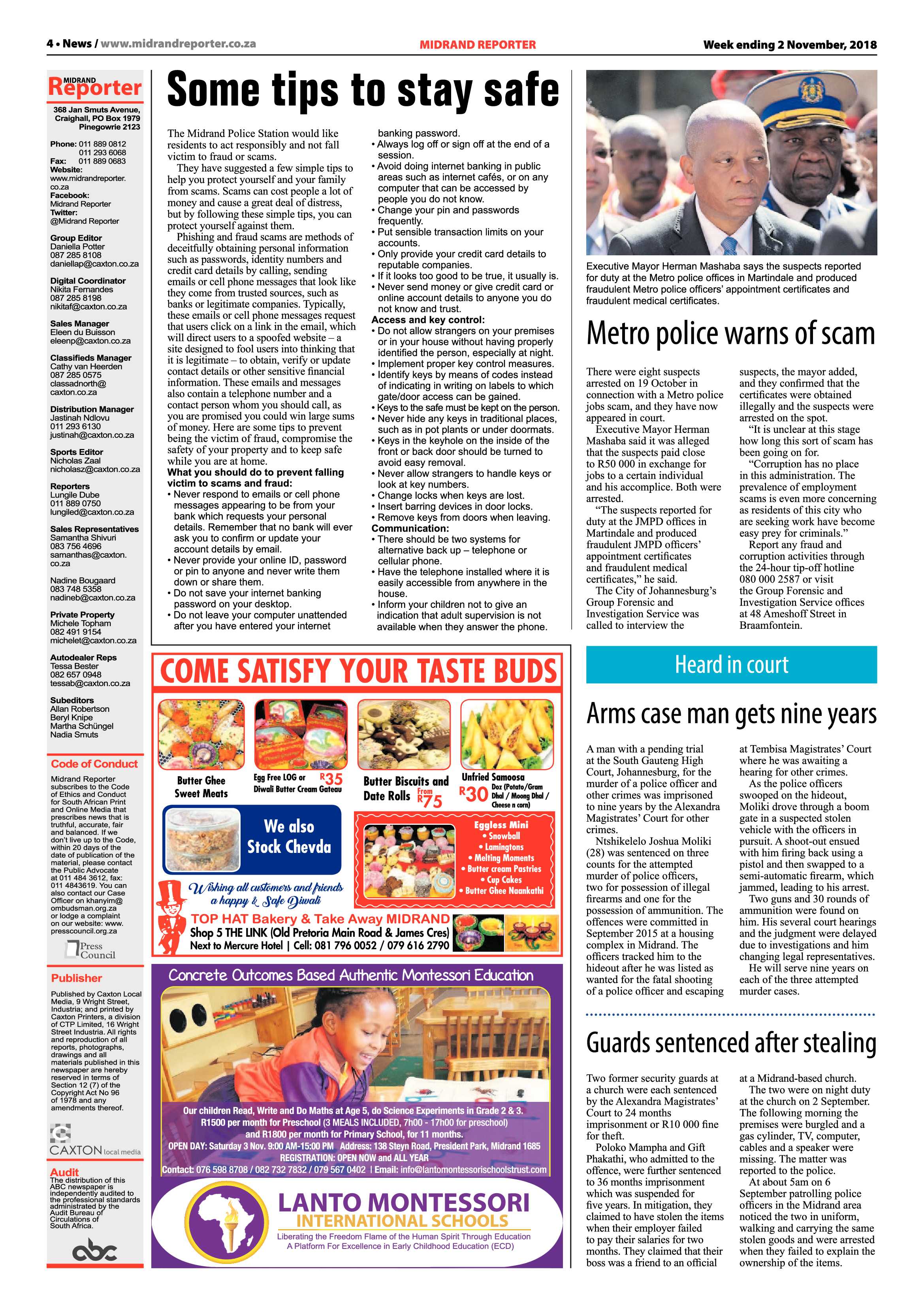 Midrand Reporter 2 November, 2018 page 4