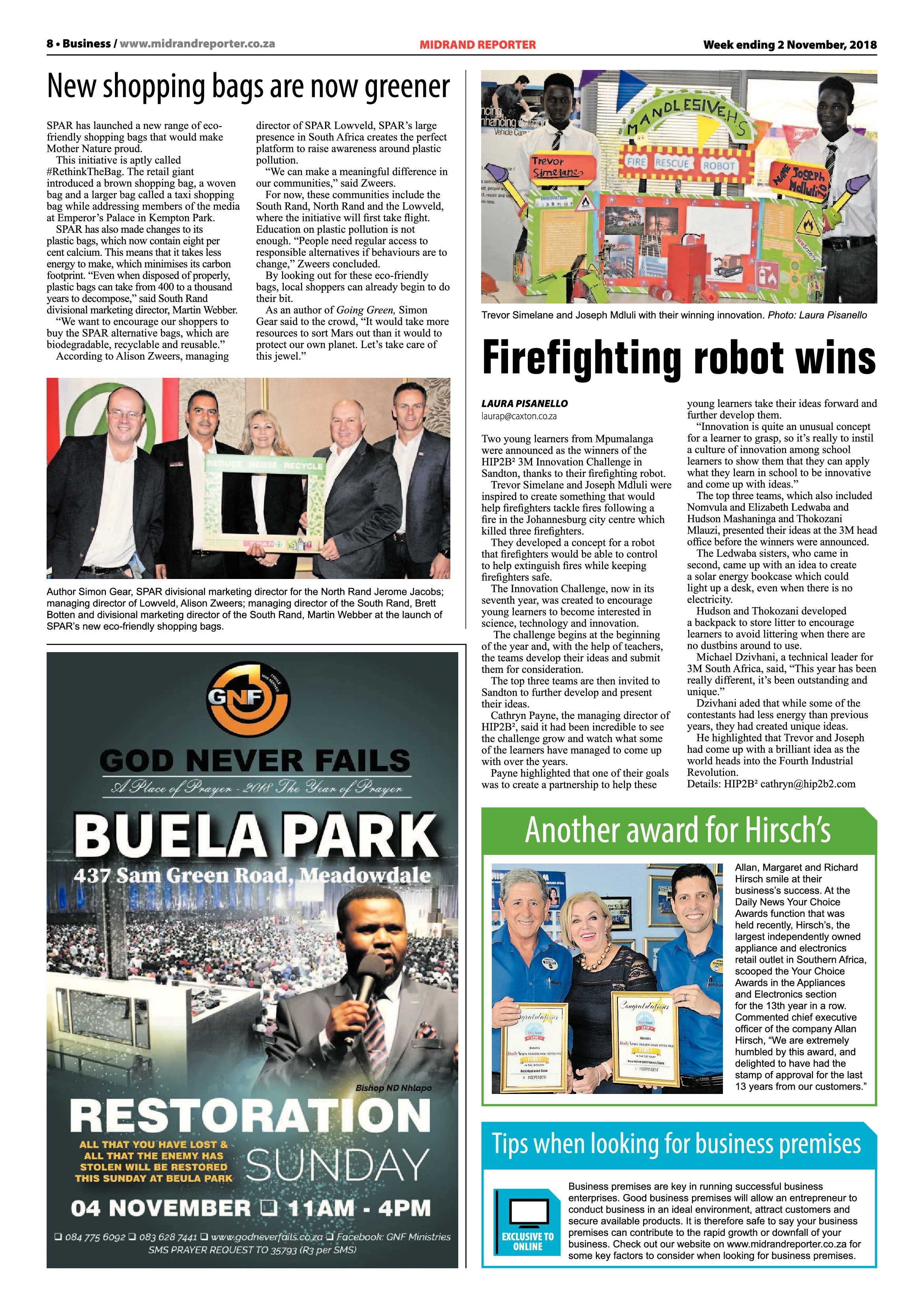 Midrand Reporter 2 November, 2018 page 8